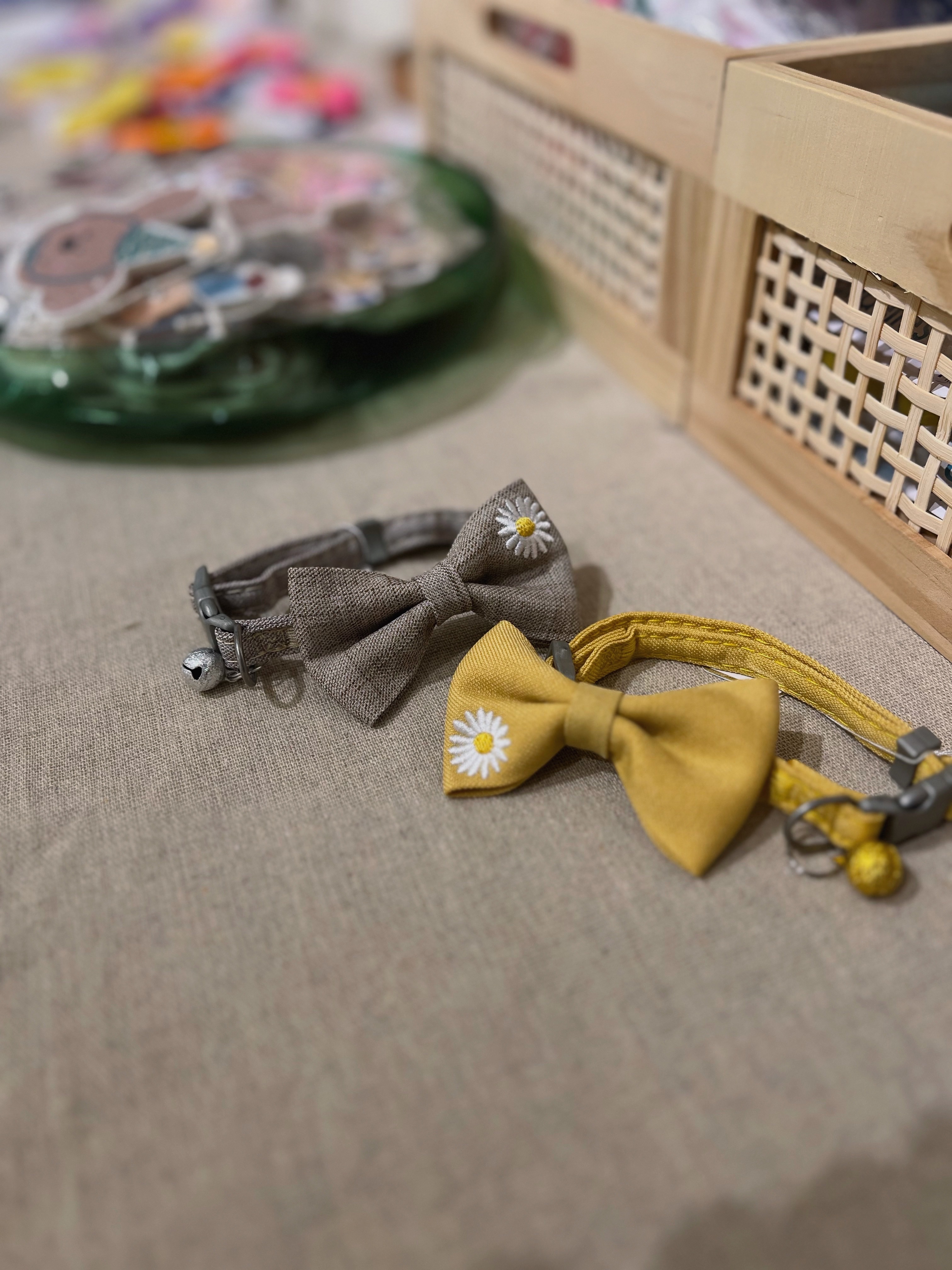 小菊花刺繡項圈