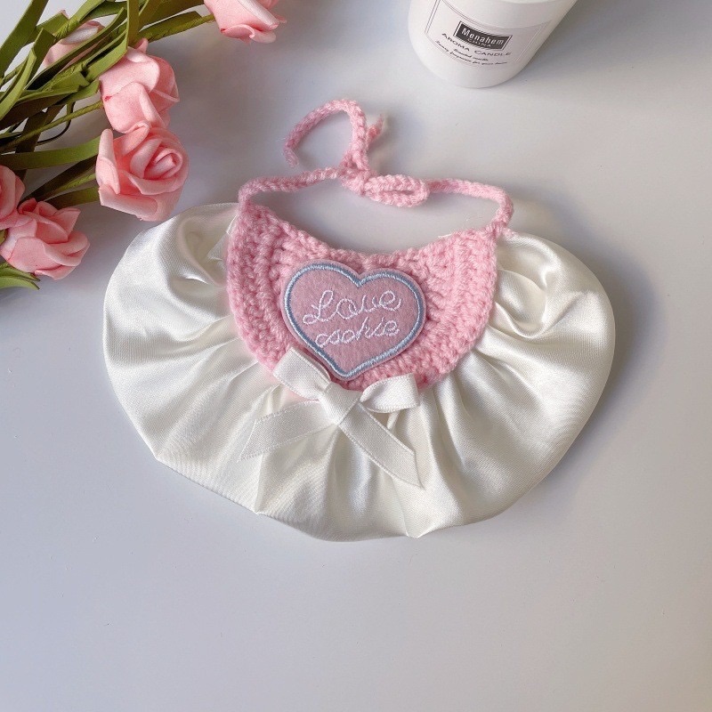 刺繡蝴蝶結口水巾🎀