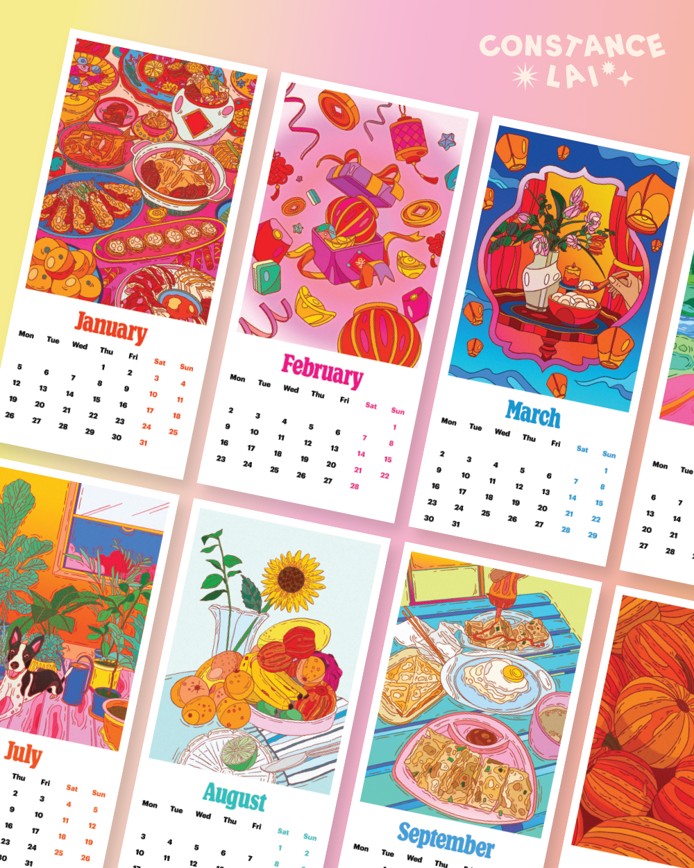 2026 桌上型年曆卡 Calendar  - 23x11 cm