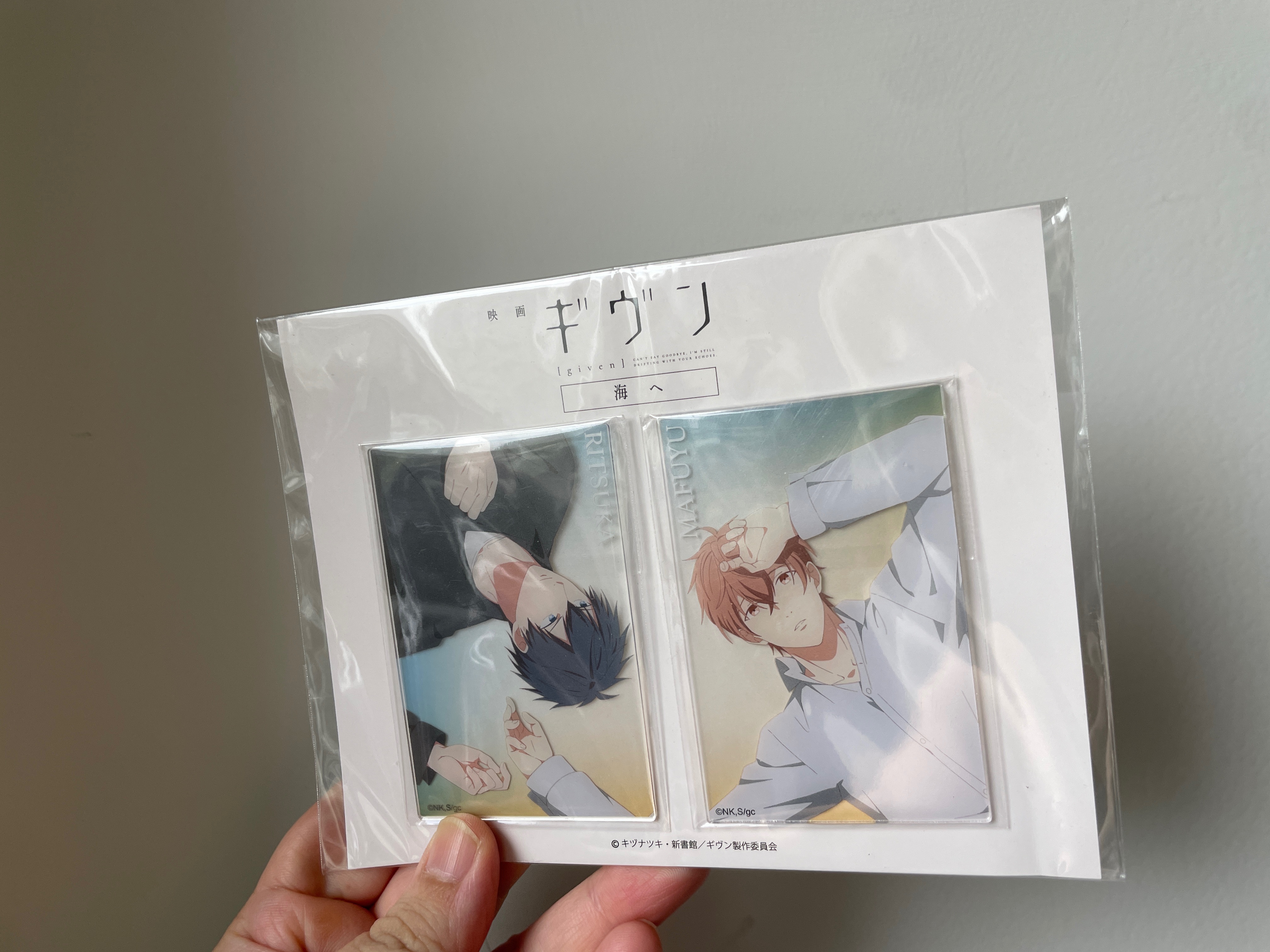 GIVEN去海邊壓克力卡片set 背卡有損