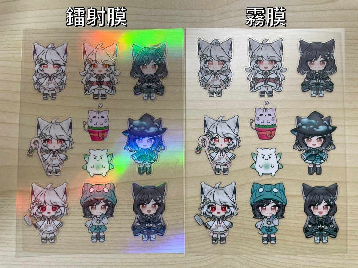 瑪麗鈴蘭透明PVC貼紙 鐳射膜/霧膜