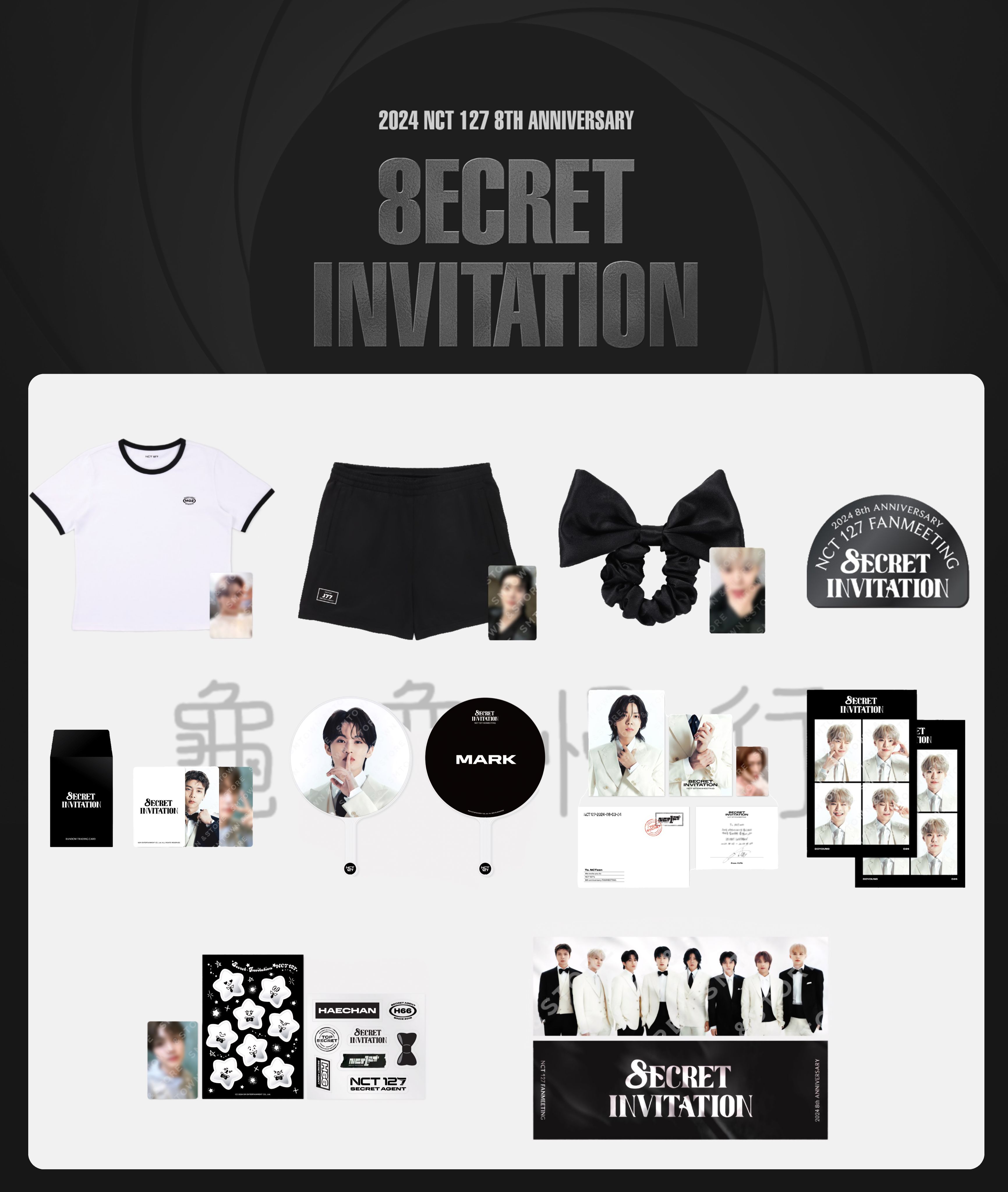 🐢【預購中 8/7 晚上6:00截止】NCT127 8週年紀念 FANMEETING 官方周邊-夜光貼紙小卡組🐢