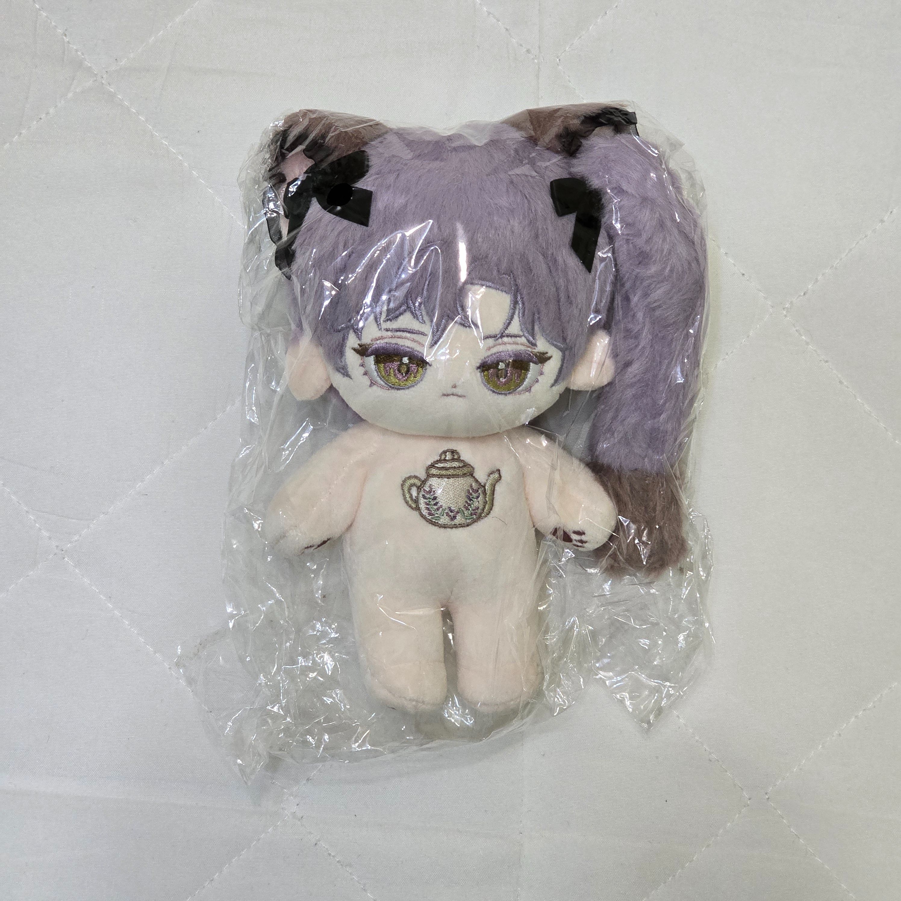 15cm 下午茶貓貓-紫 無屬性 有骨