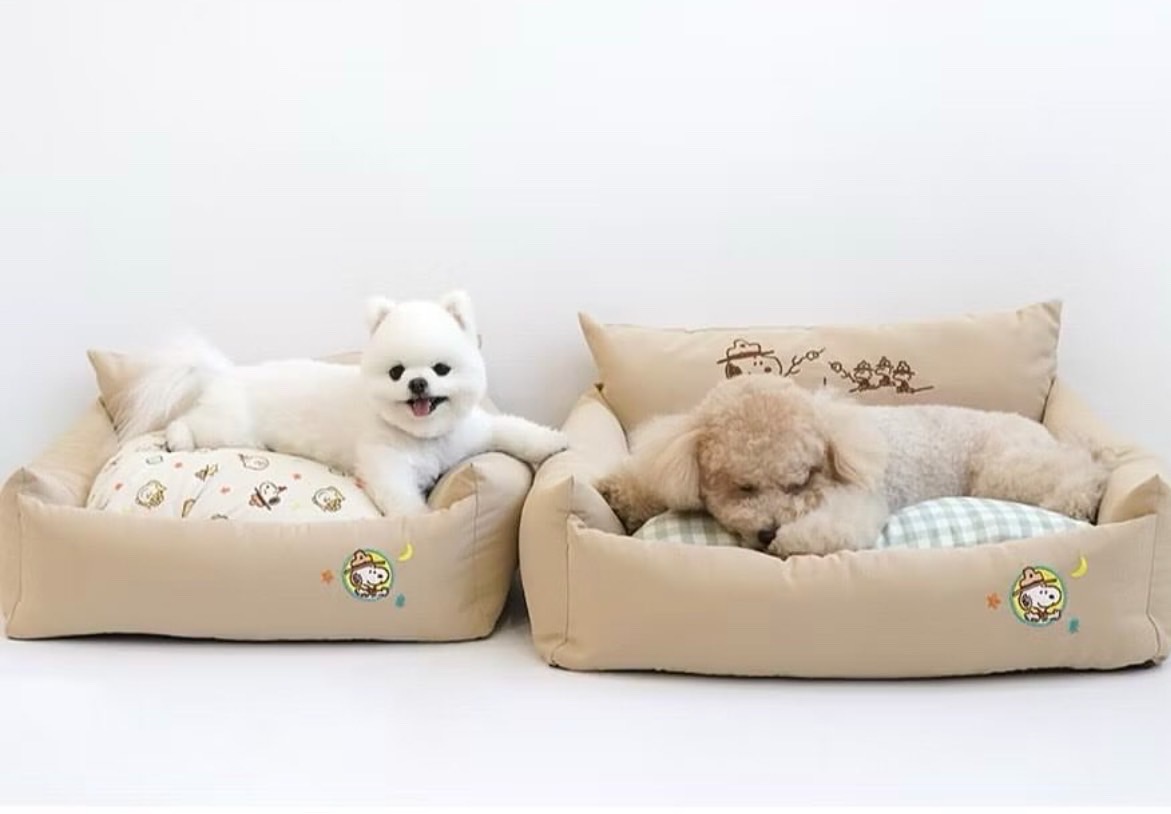 韓國正版史努比奶茶色寵物床墊
