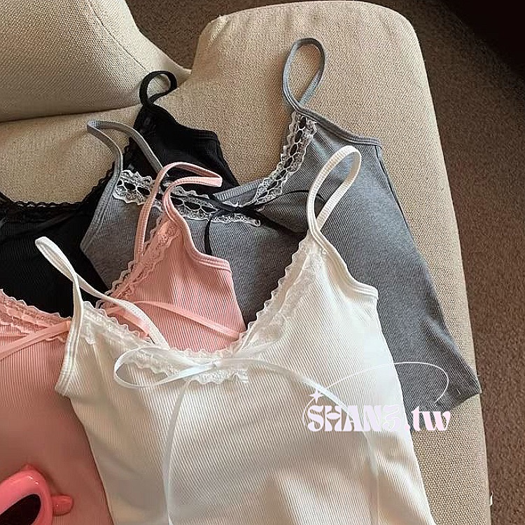 SHAN3.TW|四色✨附胸墊 浪漫蝴蝶結吊帶🌷