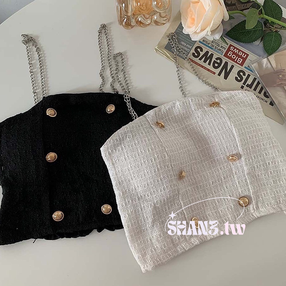 SHAN3.TW|兩色✨附胸墊 法式典雅吊帶🌷