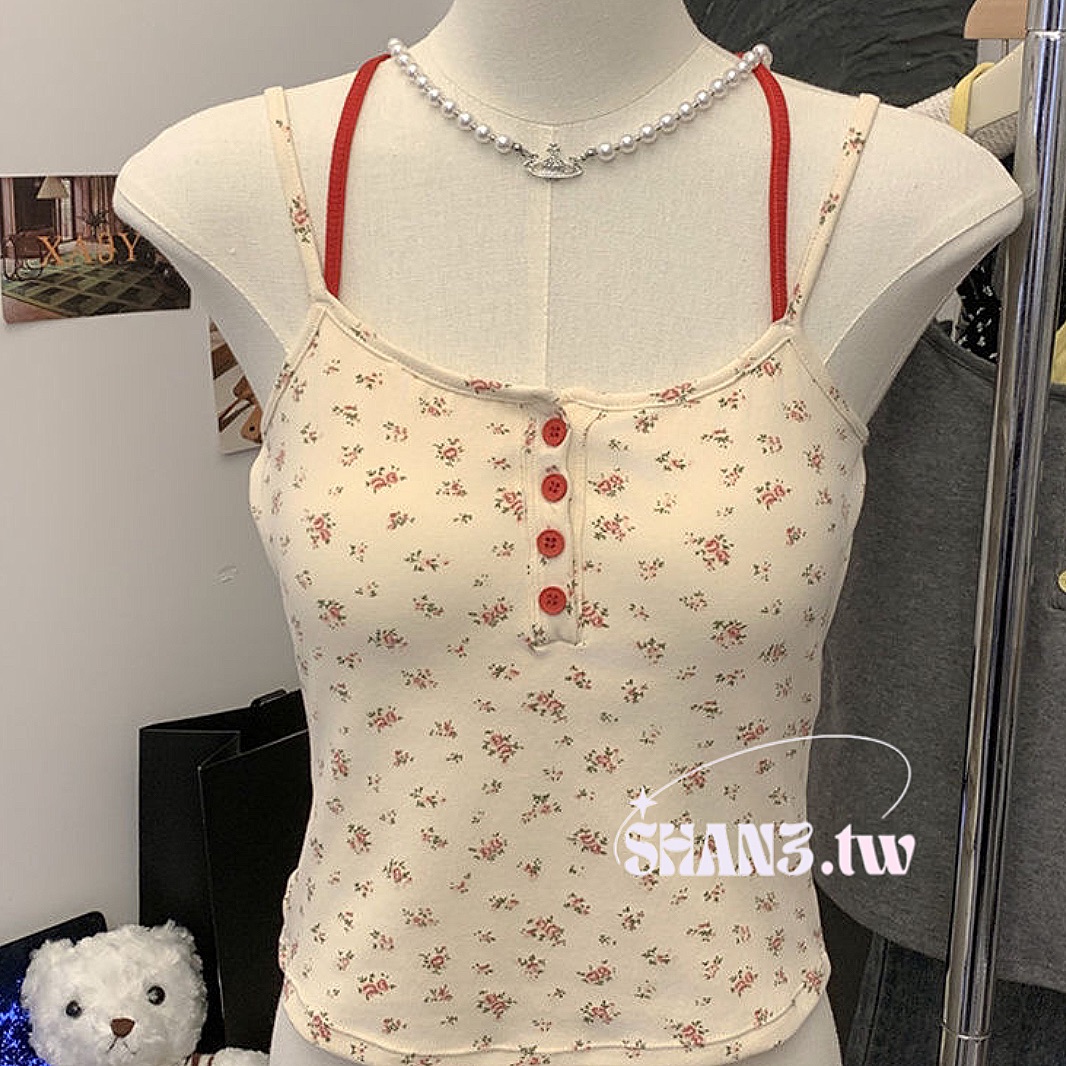 SHAN3.TW｜三色✨附胸墊 小眾兩件式吊帶🌷