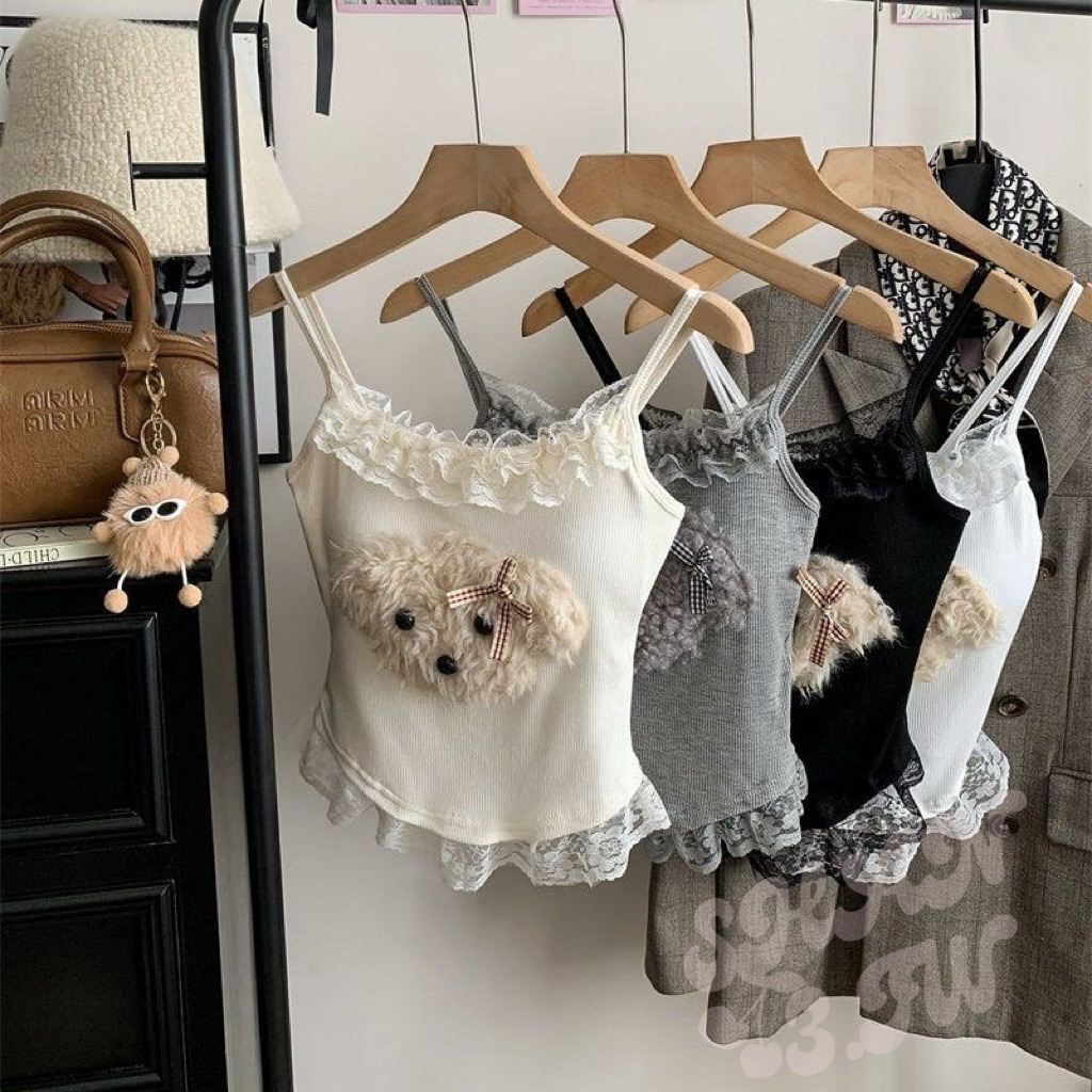 SHAN3.TW||新品🌷可愛狗狗蕾絲吊帶