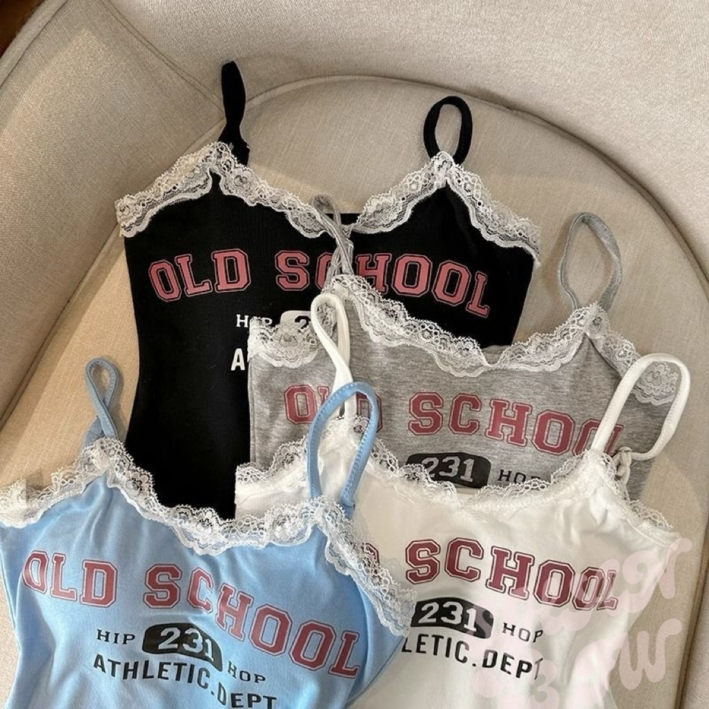 SHAN3.TW||新品🌷Old school蕾絲英文吊帶✨
