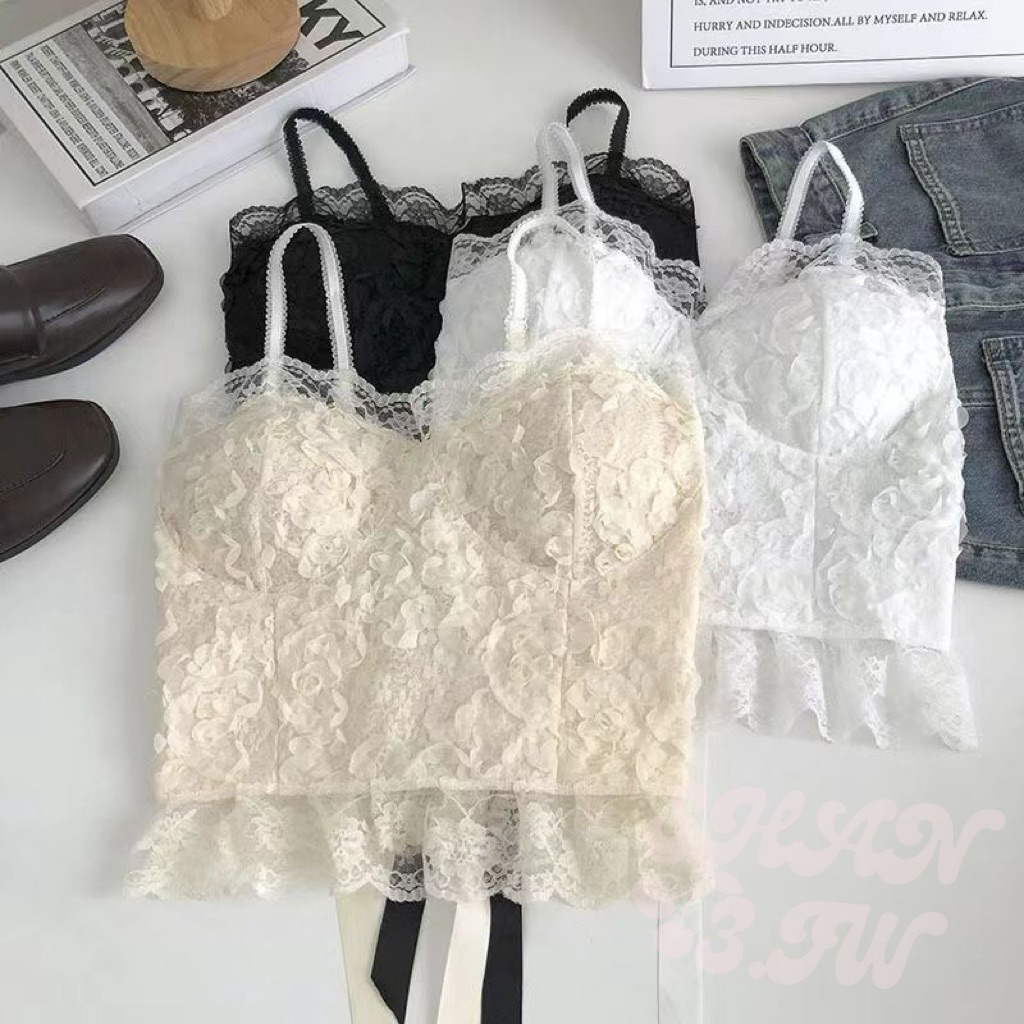 SHAN3.TW||新品🌷蕾絲抽繩美背吊帶