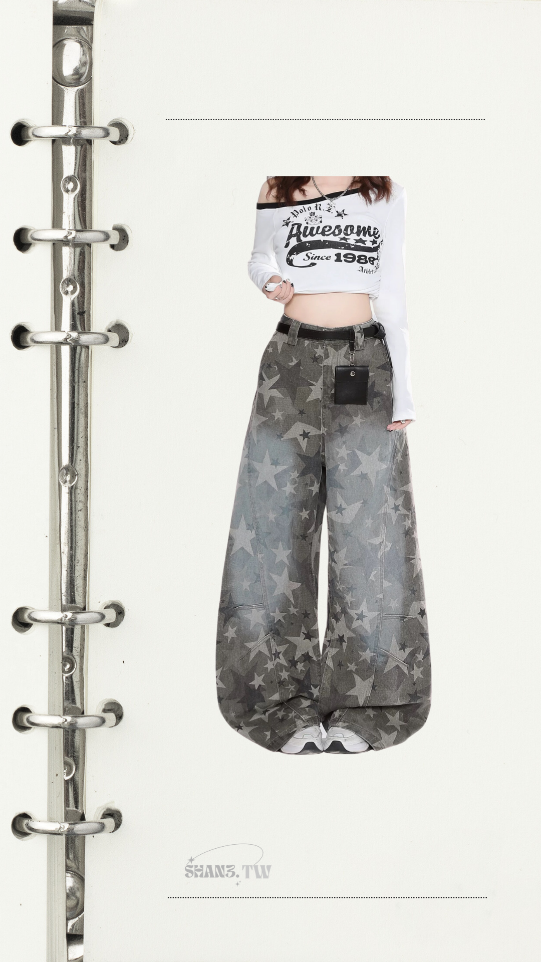 SHAN3.TW|新品🌷美式復古星星牛仔褲💫#S005