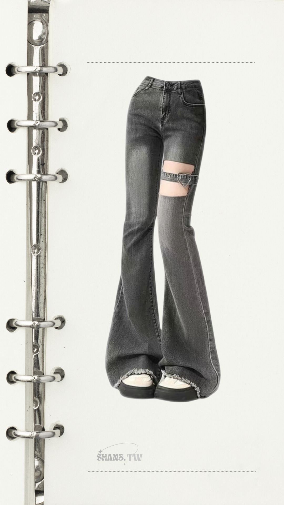 SHAN.TW|🌷挖洞喇叭褲 💕