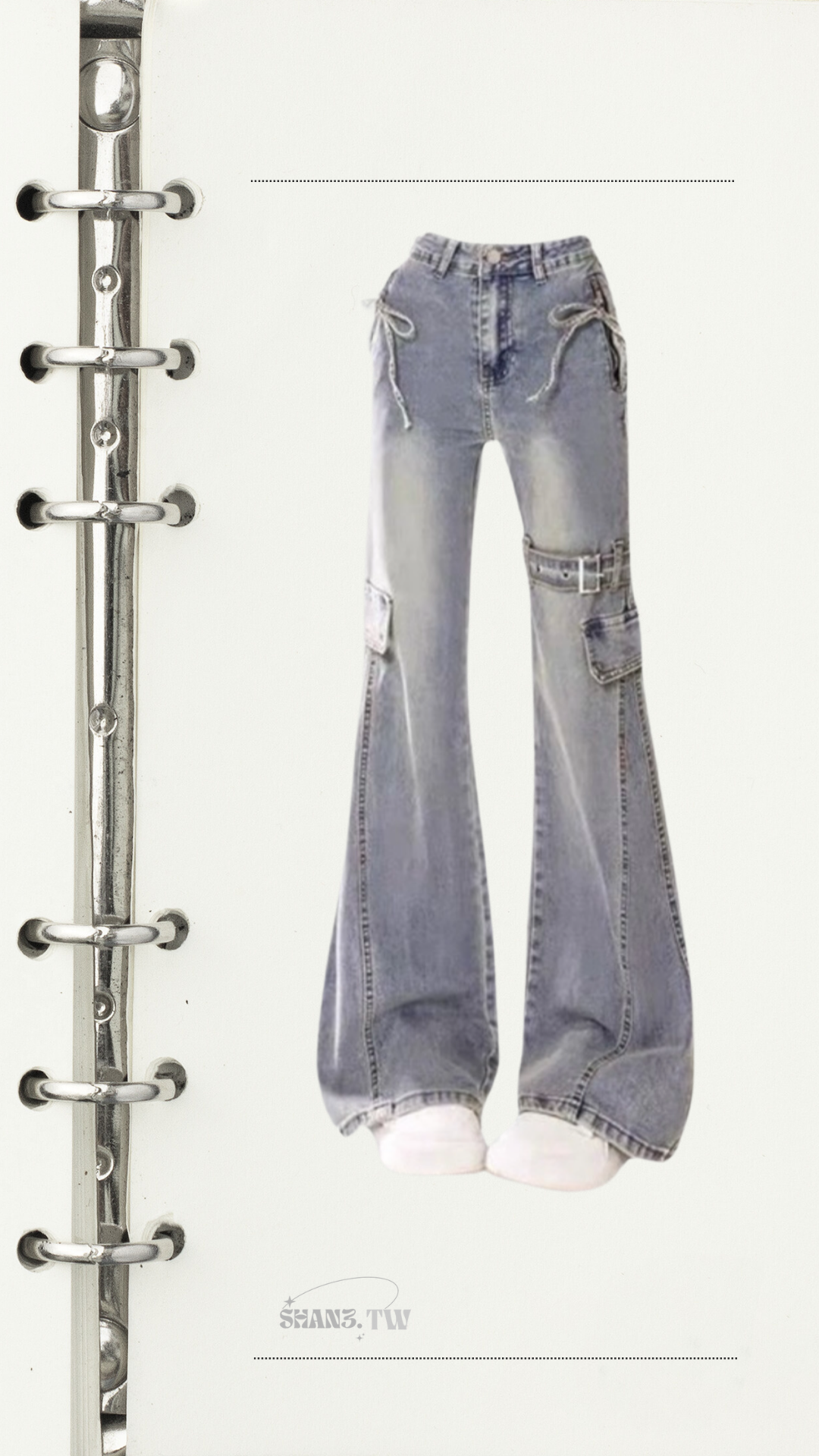 SHAN.TW|熱銷🥇🌷超小眾蝴蝶結微喇叭褲💕#S029