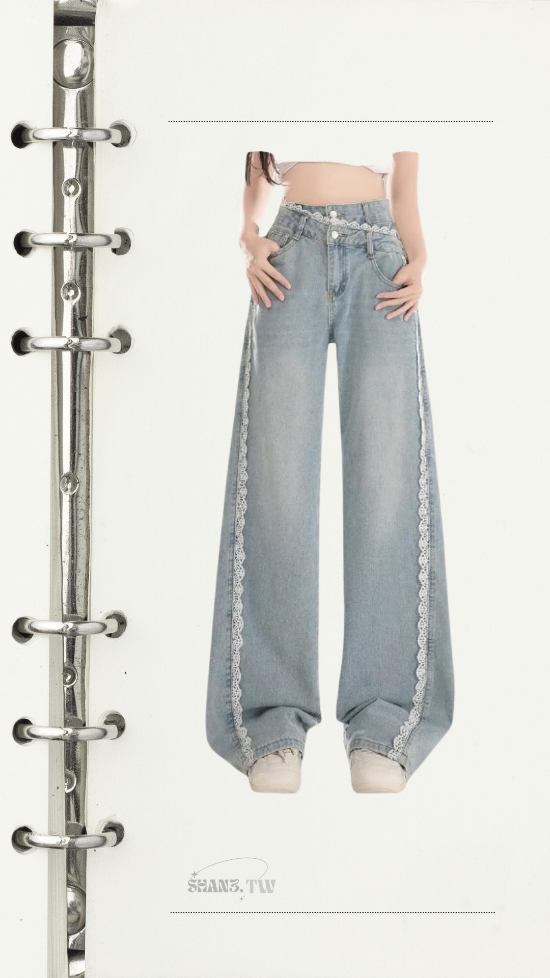 SHAN3.TW|新品熱銷🥈🌷甜心花邊寬褲🫧#S024