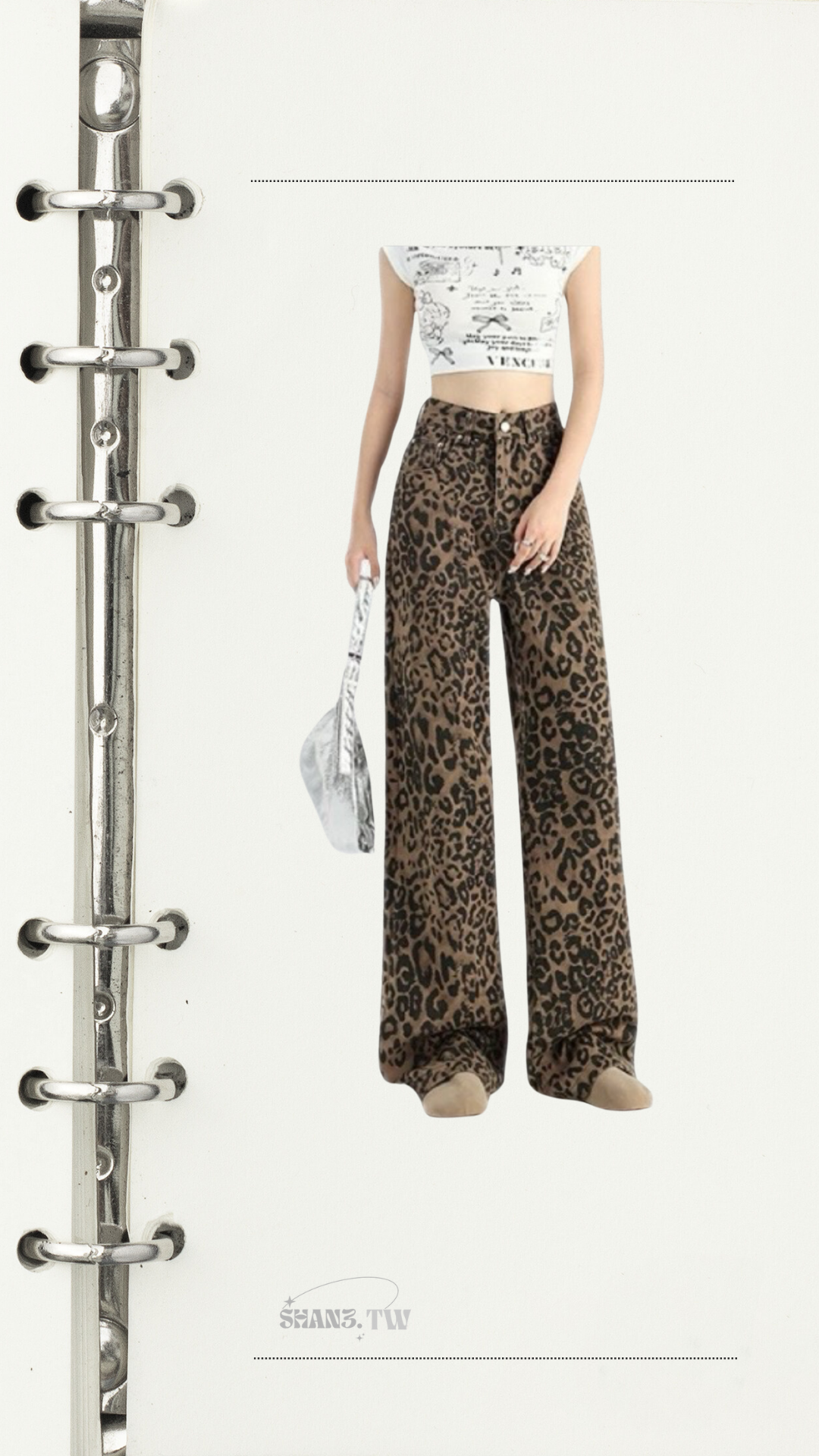 SHAN3.TW|假跨寬必入！個性豹紋直筒寬褲🌷#S021