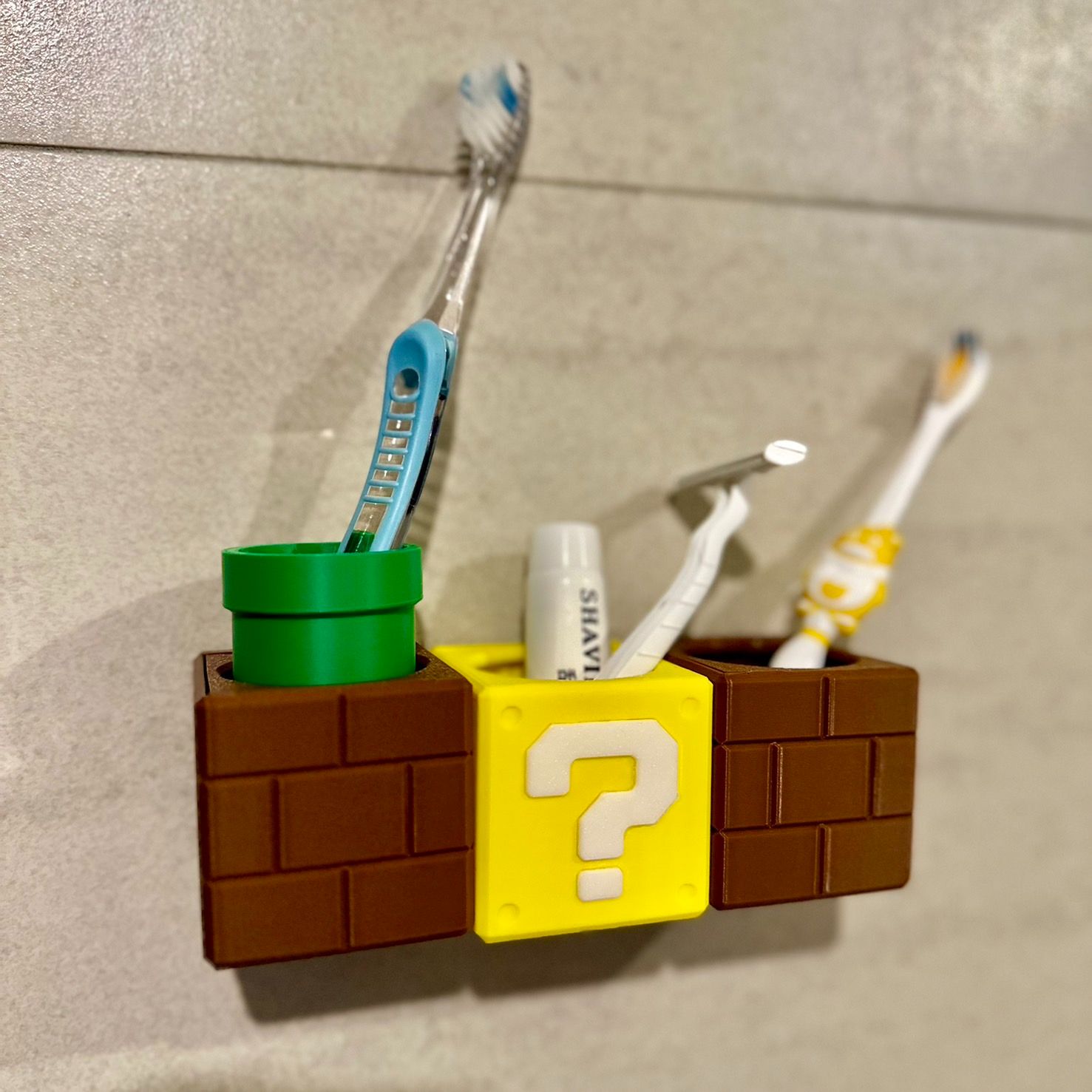 超級馬力歐牙刷架