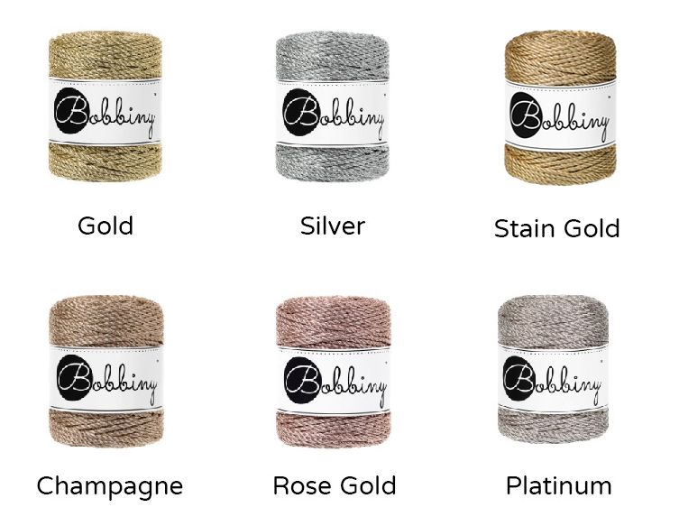 BOBBINY 三股3mm 金屬色