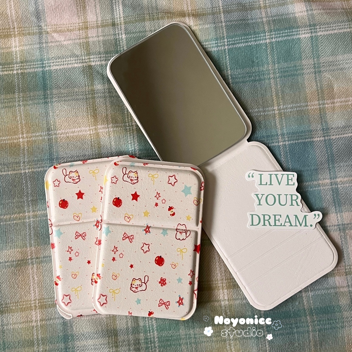 現貨🧺蘋果小貓隨身鏡