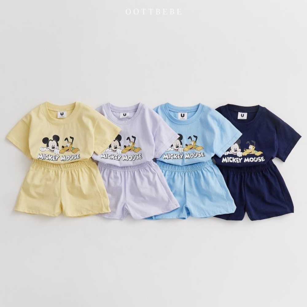 【韓國OOTTBEBE 】米奇＆布魯托 休閒套裝