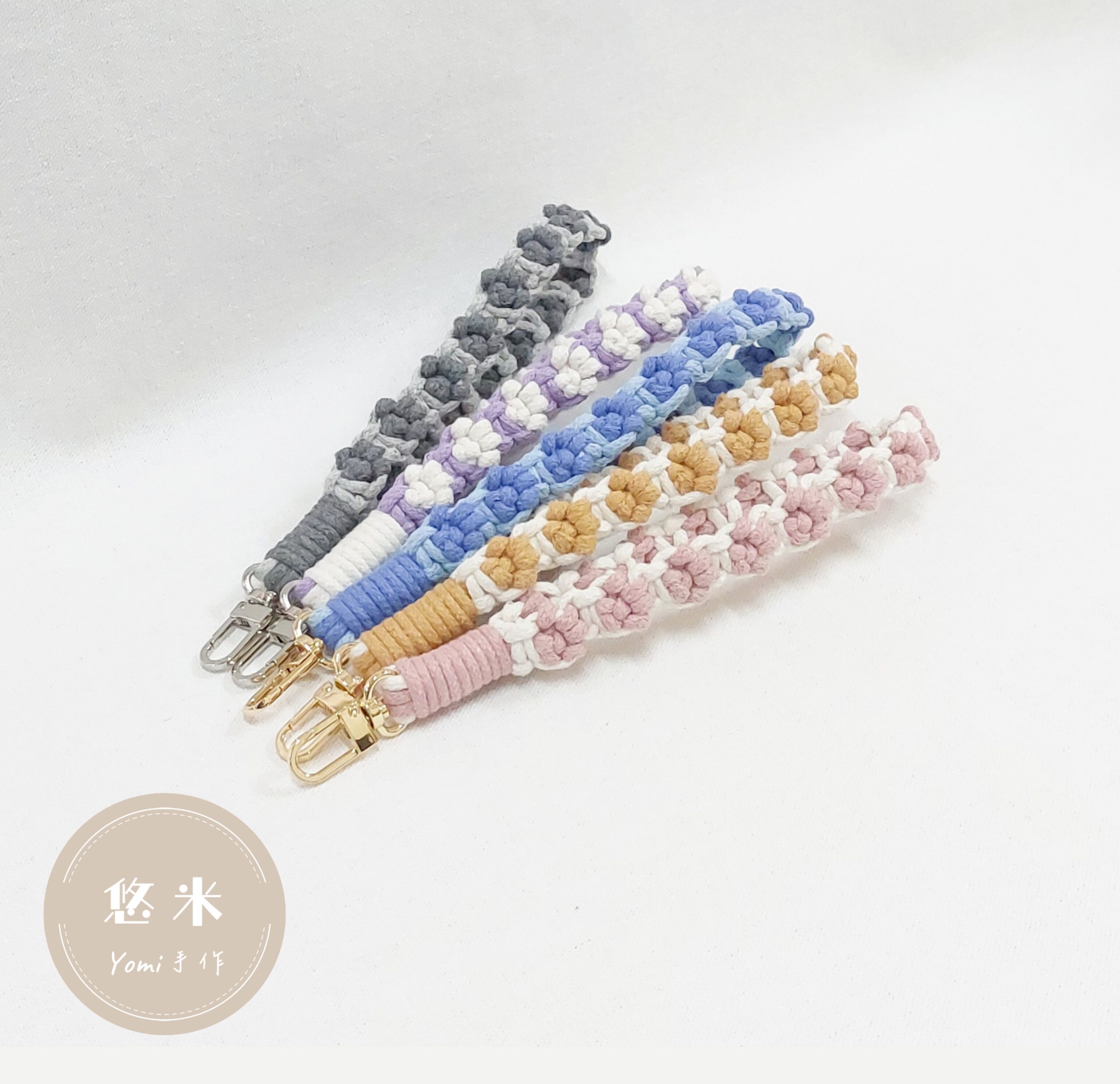 ◇悠米yomi手作◇【肉蹼手腕掛繩🐾】可客製顏色！肉蹼／手腕掛繩／手機掛繩編織／手工編織／純手工／手作／手機掛繩