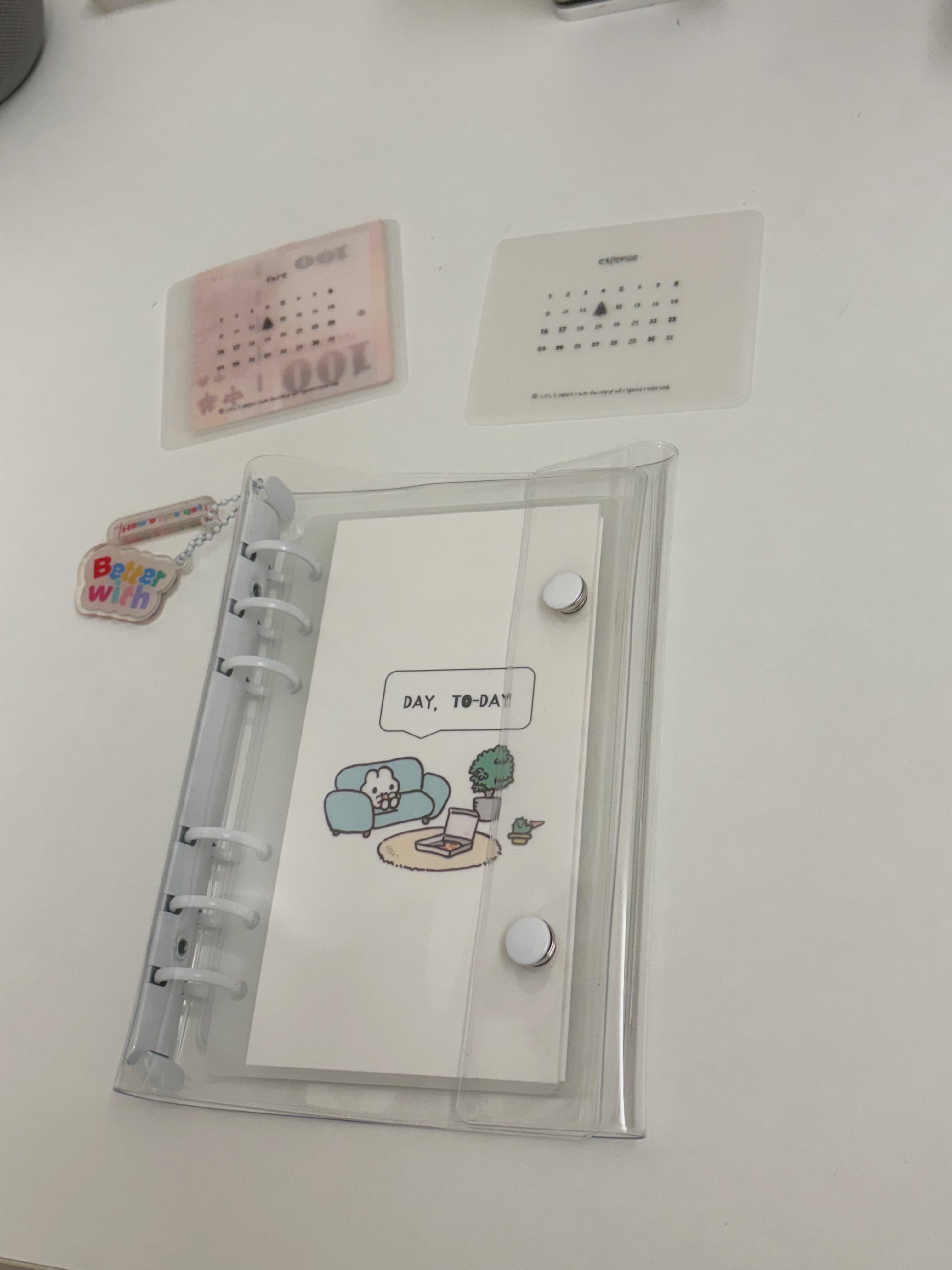 [現貨] betterwith 奶白 透明活頁殼