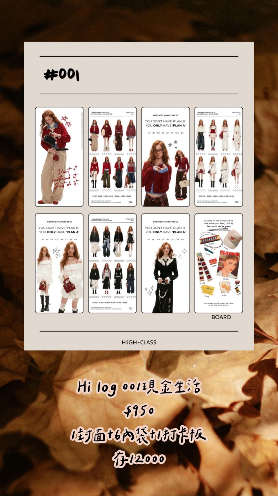 [現貨] Hi log 001 002現金生活存錢袋