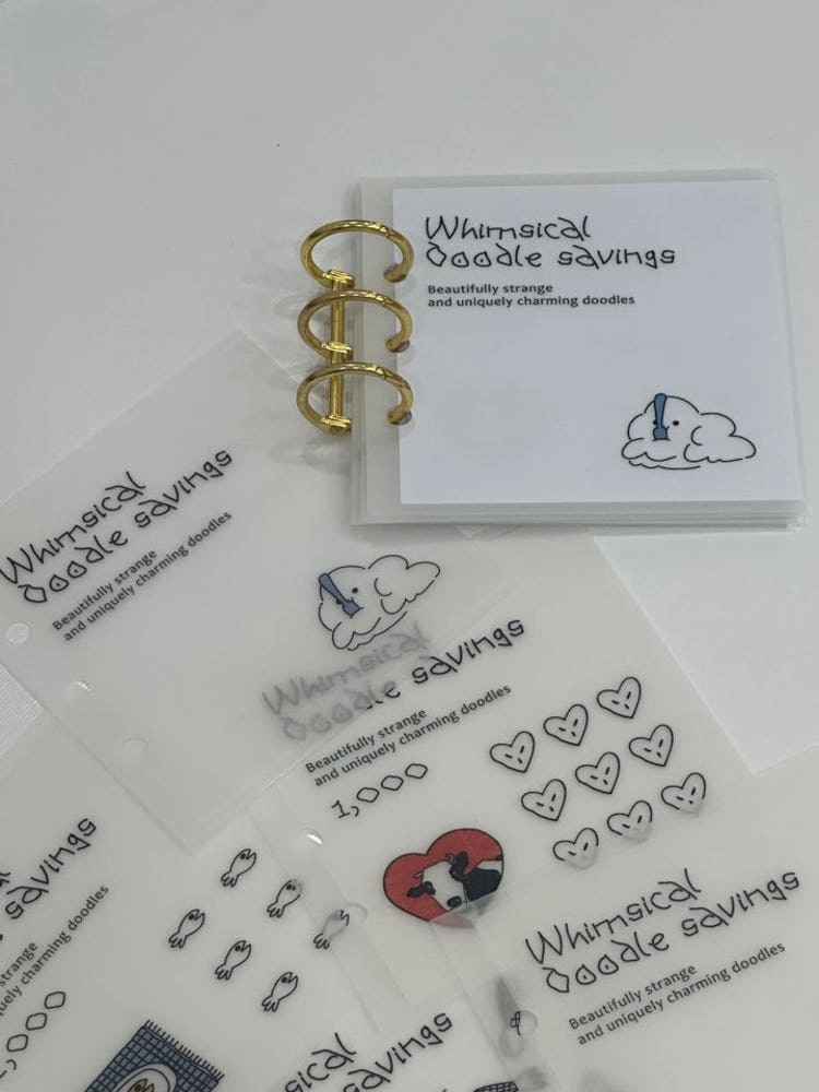 預購 dasom 3孔 A6 doodle saving 存錢挑戰袋