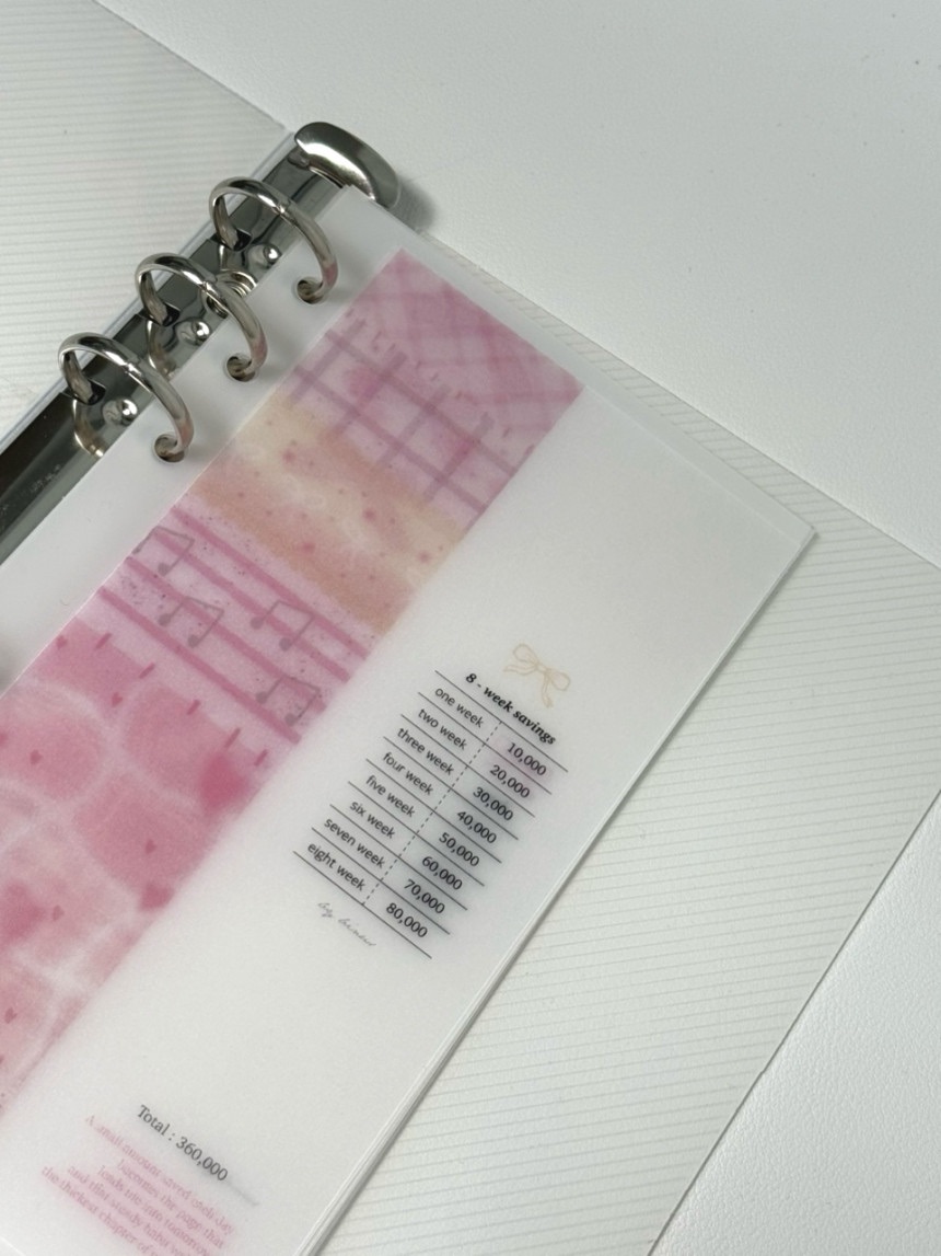 預購 Binus Pink 8週儲蓄 現金挑戰存錢袋