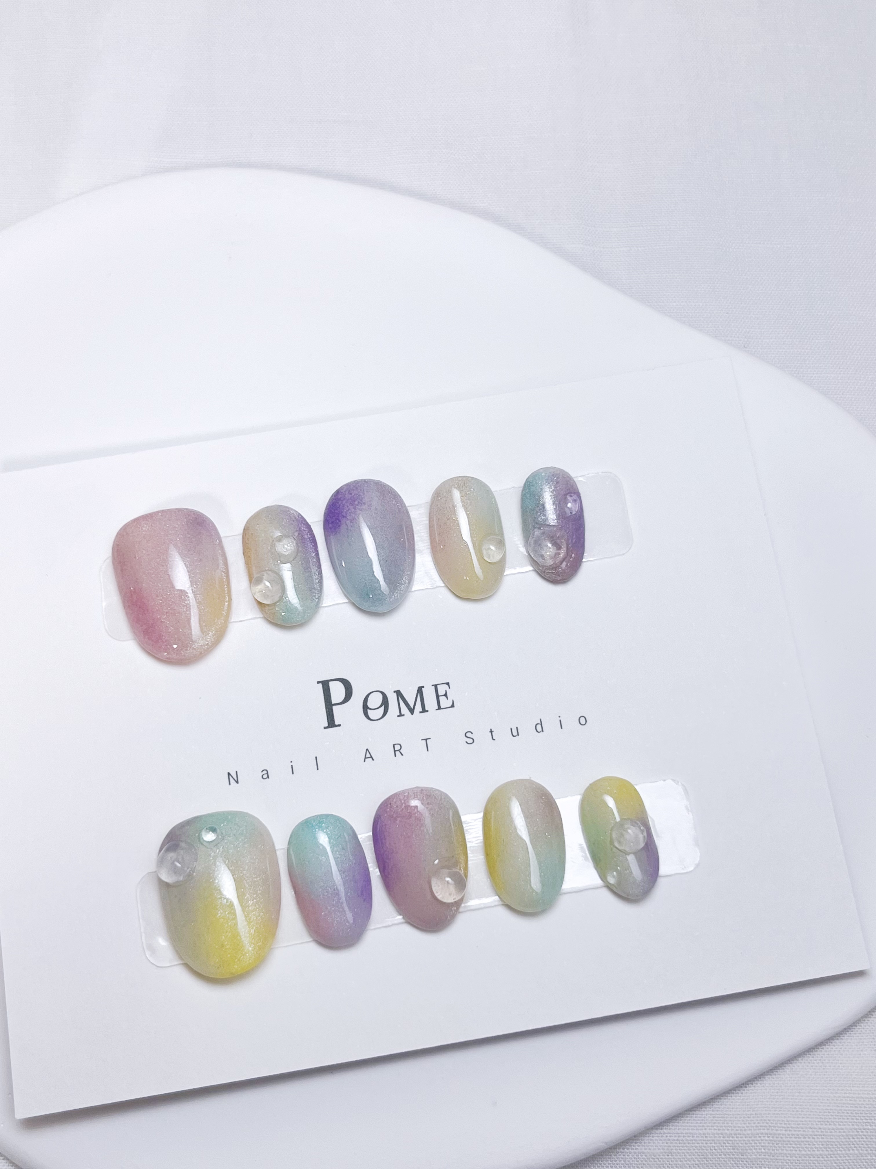 手工穿戴甲。彩虹雨。短甲型下單區