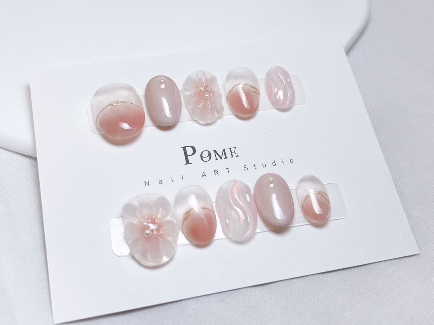 手工穿戴甲。粉粉小花。短甲型下單區