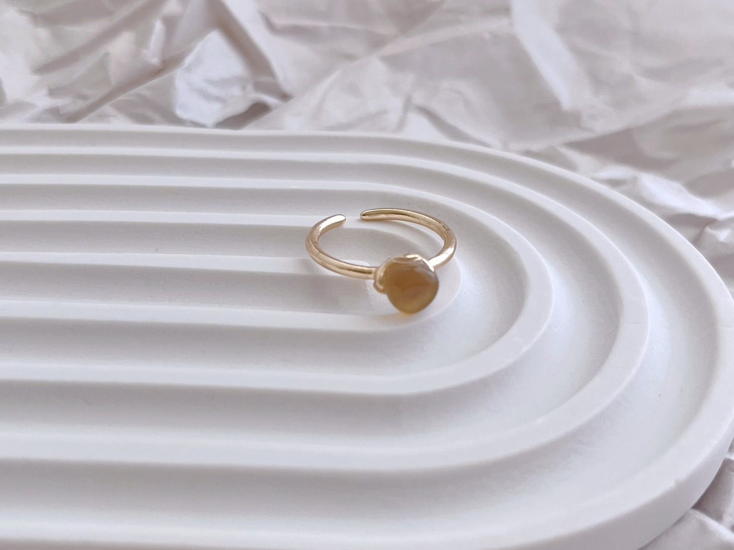 手作飾品。原礦彩瑪瑙戒指。雅