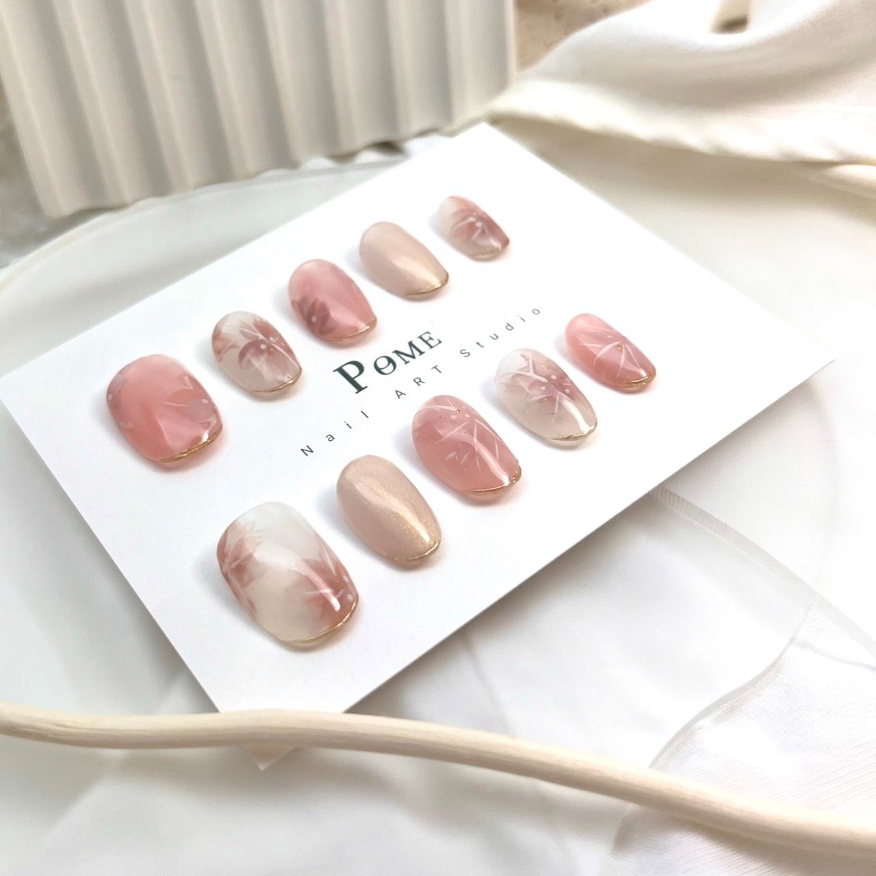 手工穿戴甲。櫻染時光。長甲型下單區