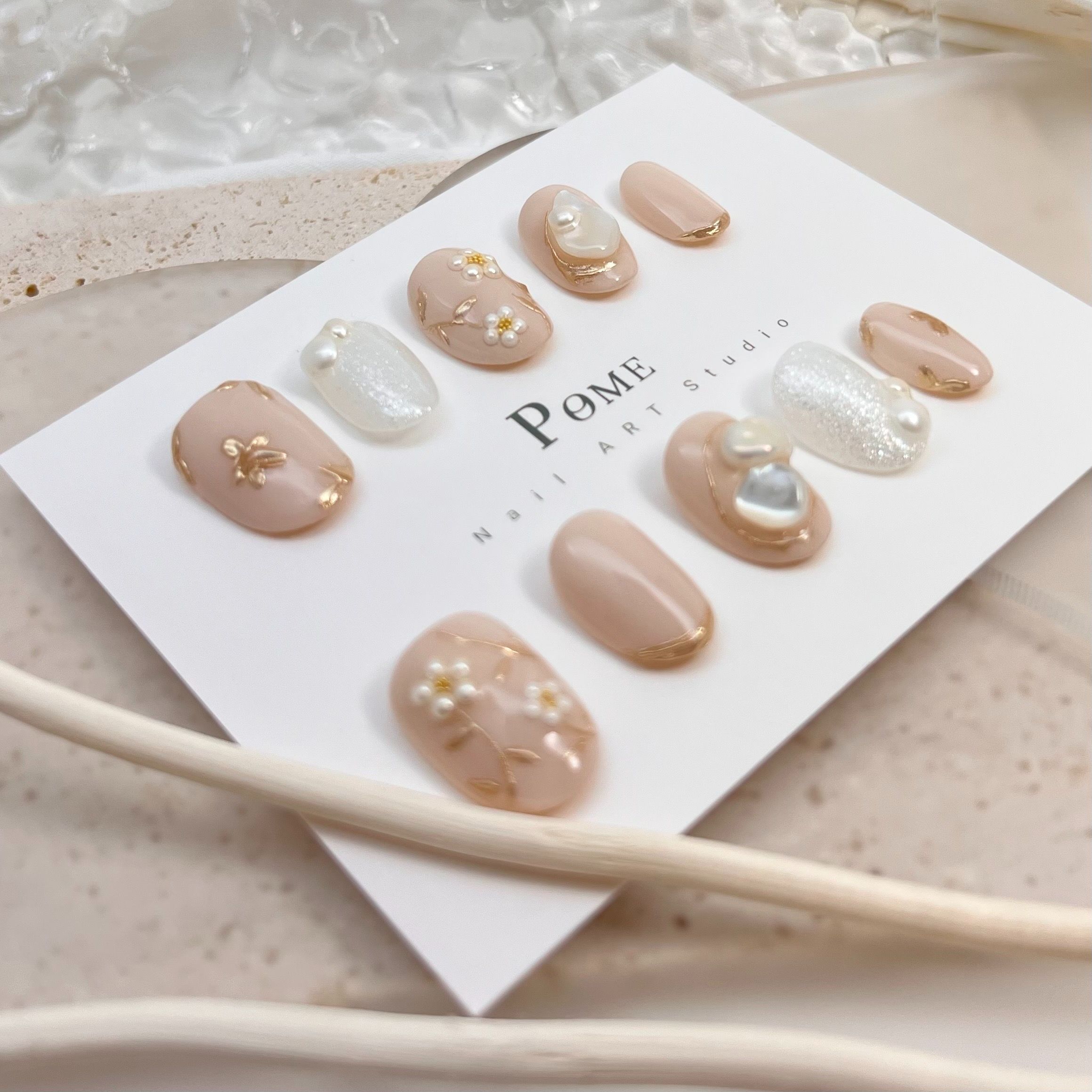 手工穿戴甲。 白皇后。短甲型下單區