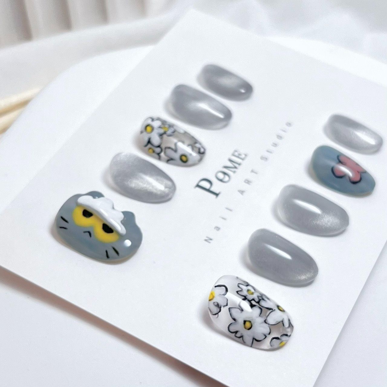 手工穿戴甲。GD雲貓ZOA。設計款美甲