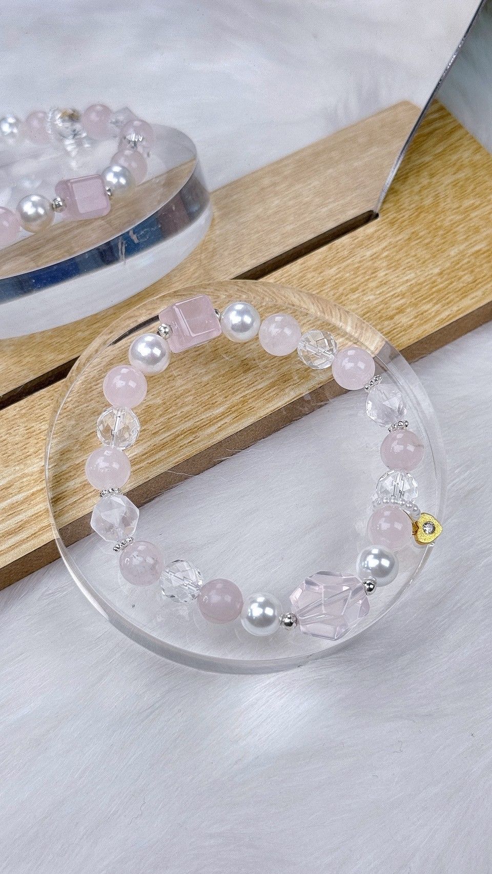 -TAROTJUMP- 曼哈頓奇緣．水晶手鍊|人見人愛|白水晶 粉水晶