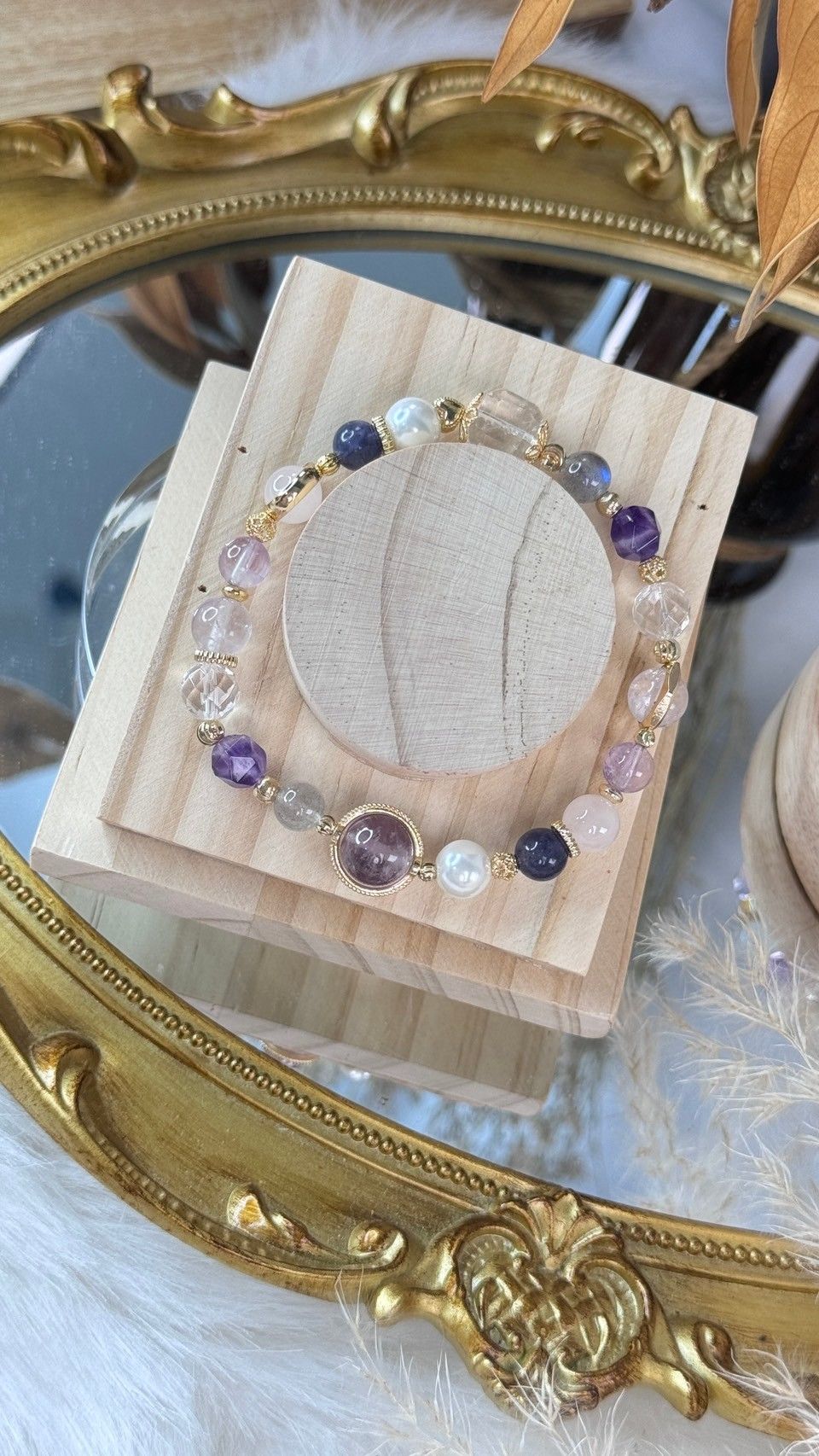 -TAROTJUMP- 愛在黎明破曉時．水晶手鏈|溫柔能量 宏觀靈性|平衡心緒 紫水晶 白水晶 粉水晶 紫阿賽 薰衣草晶