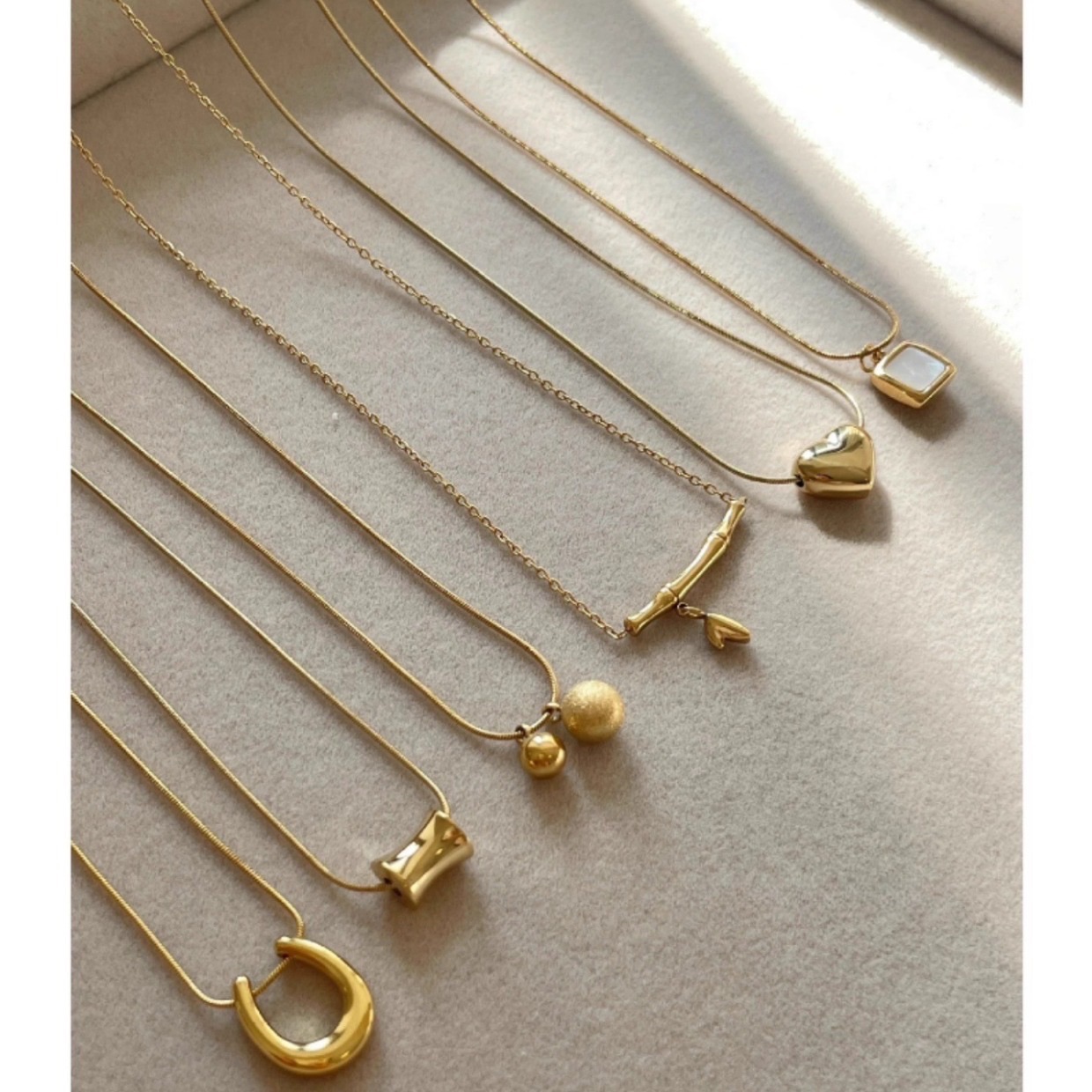 加州女孩ins百搭金色鈦鋼項鍊