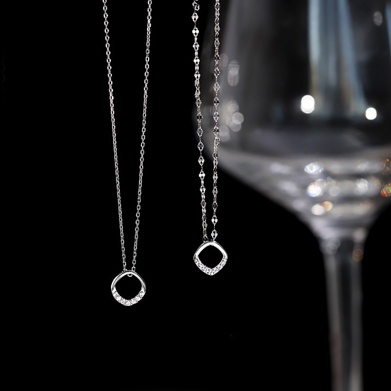 韓版氣質小眾設計菱形女鎖骨鏈