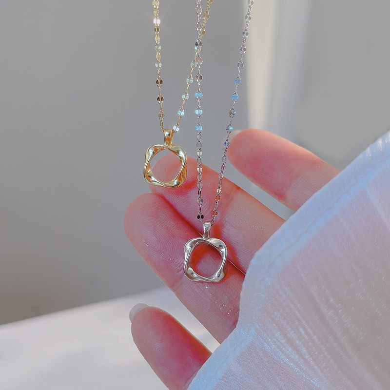 莫比烏斯環小眾輕奢設計感鎖骨鏈