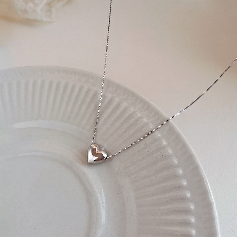 韓版愛心ins輕奢溫柔心形鎖骨鏈