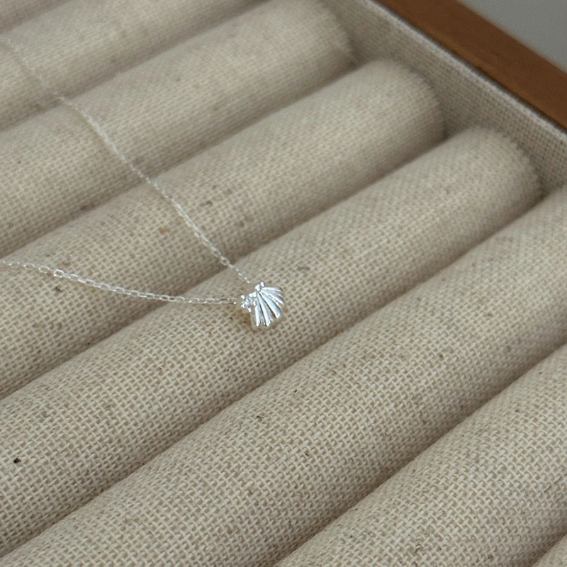 法式簡約貝殼項鍊小眾ins氣質鎖骨鏈