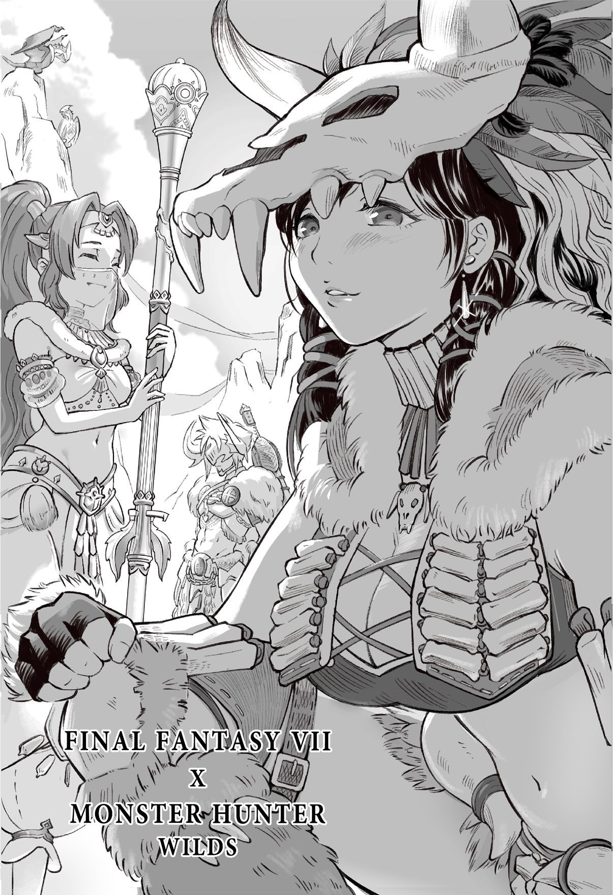 FF7 魔物獵人 荒野 主題明信片 單面 14*10cm