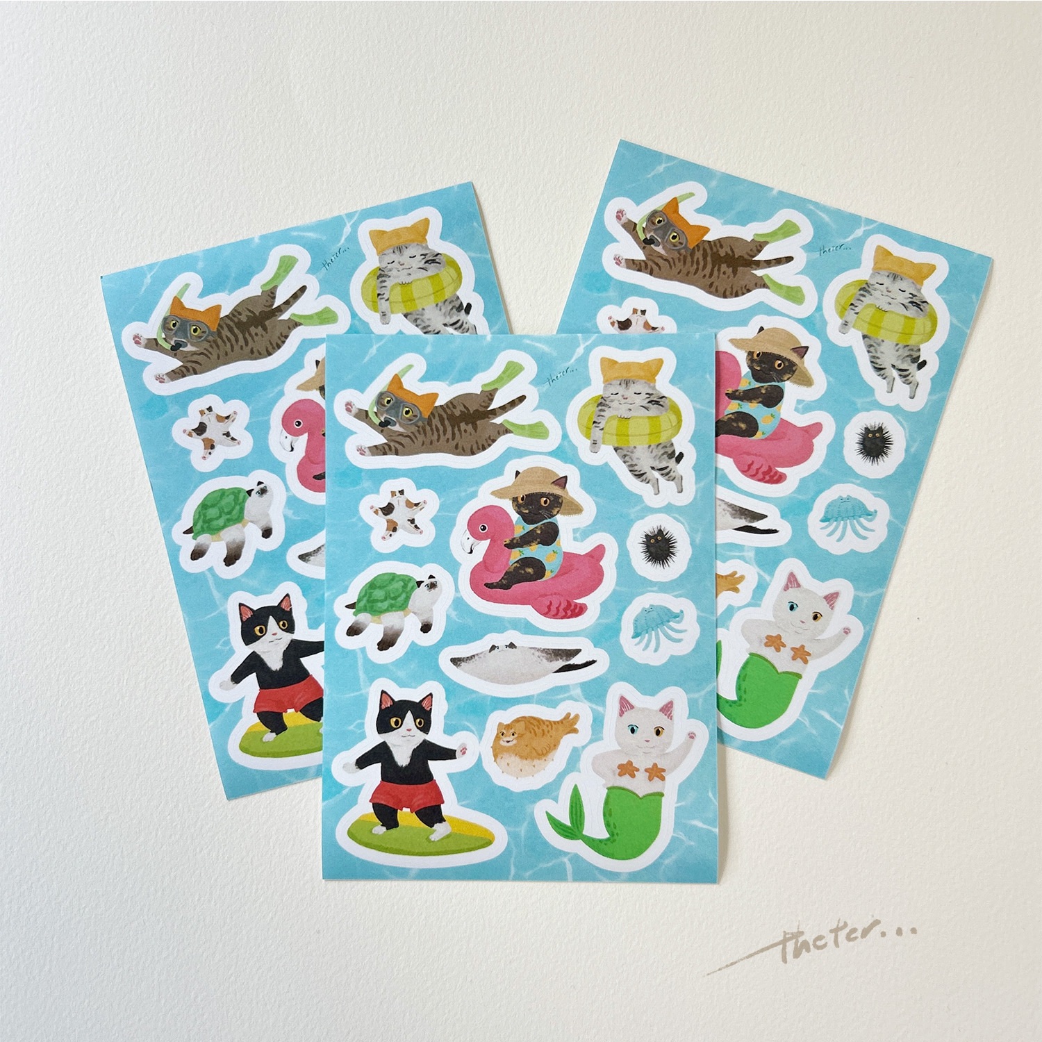 清涼一夏圖鑑貼紙