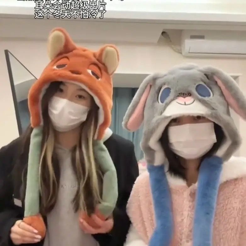 🦊動物方程式尼克茱蒂可愛動耳帽🐰