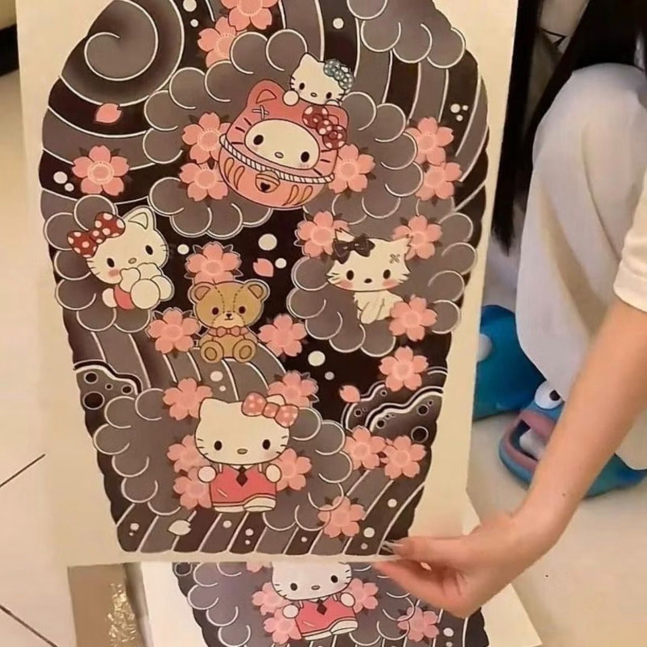 🐱Hello kitty滿背紋身貼紙🐱