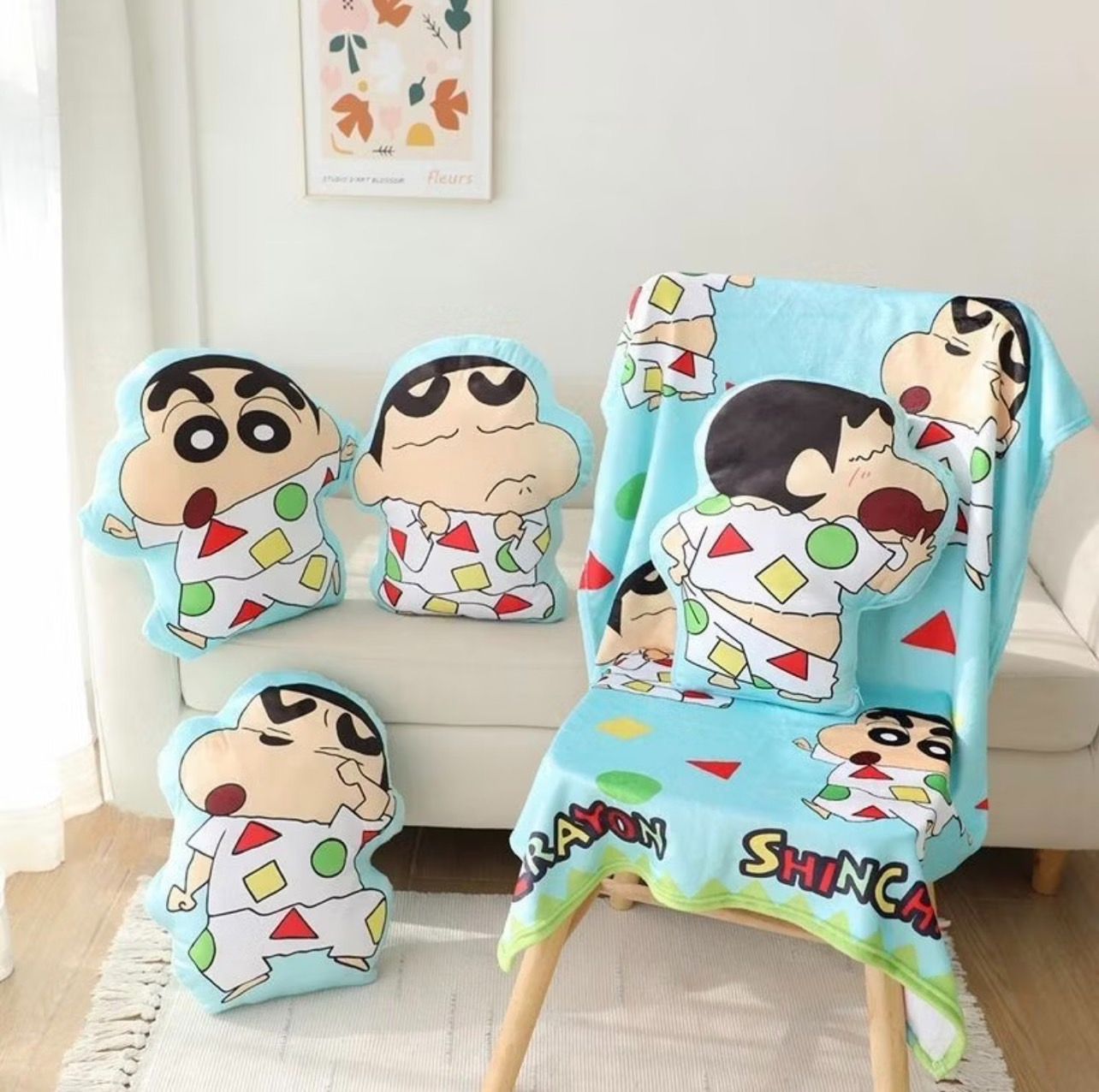 ✨蠟筆小新毛毯抱枕✨