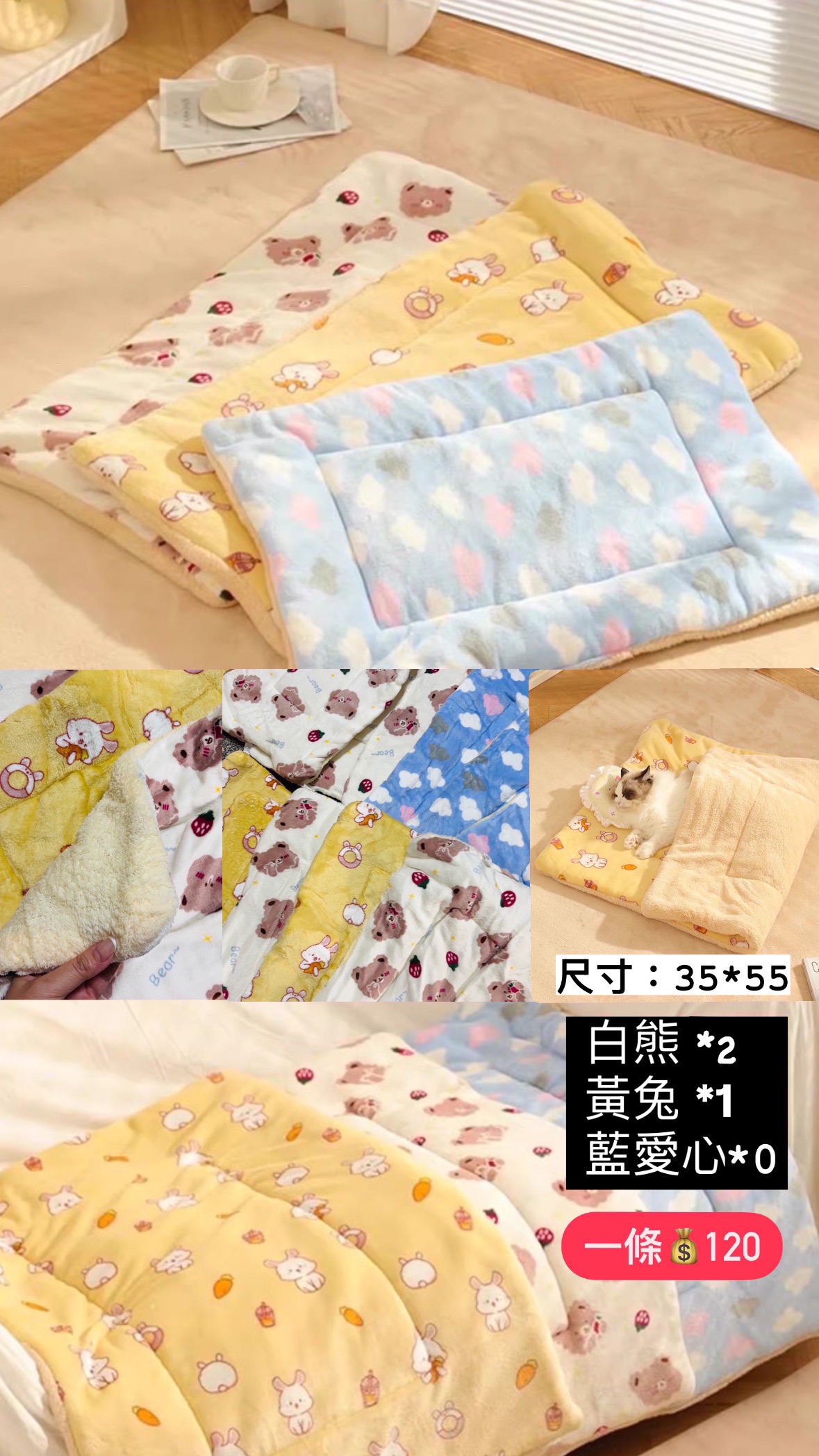 寵物睡墊（尺寸35*55cm）