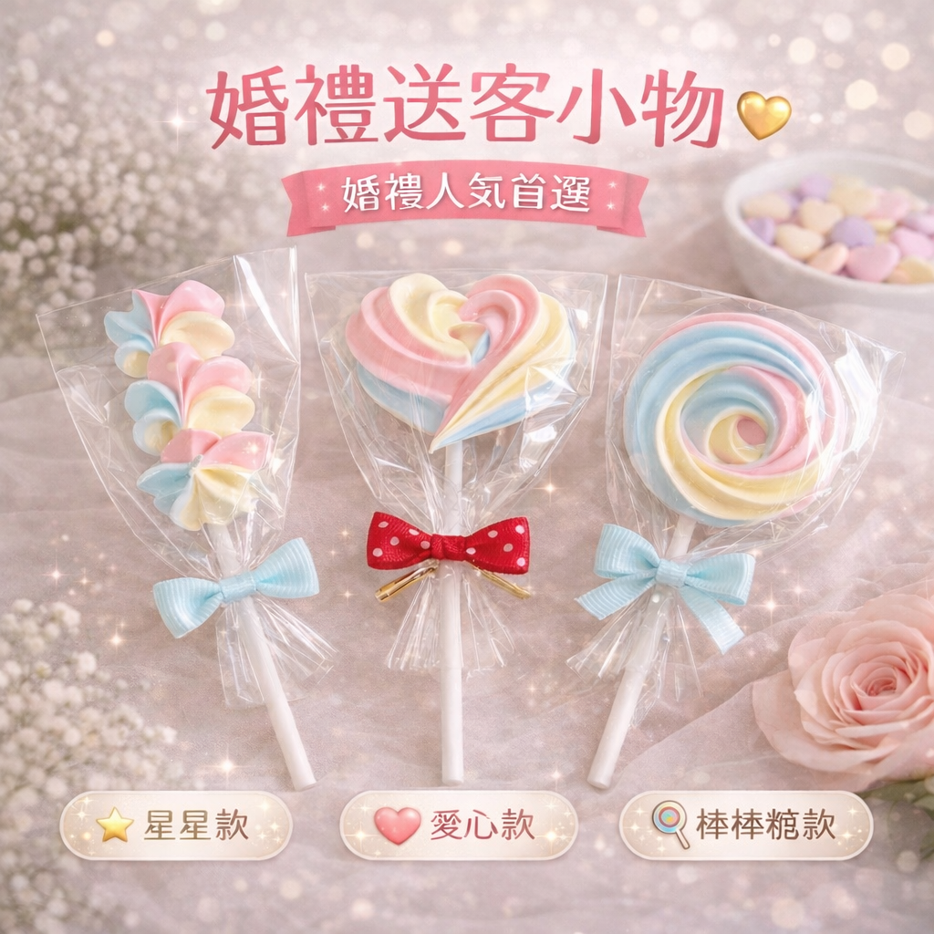 三種造型棒棒糖