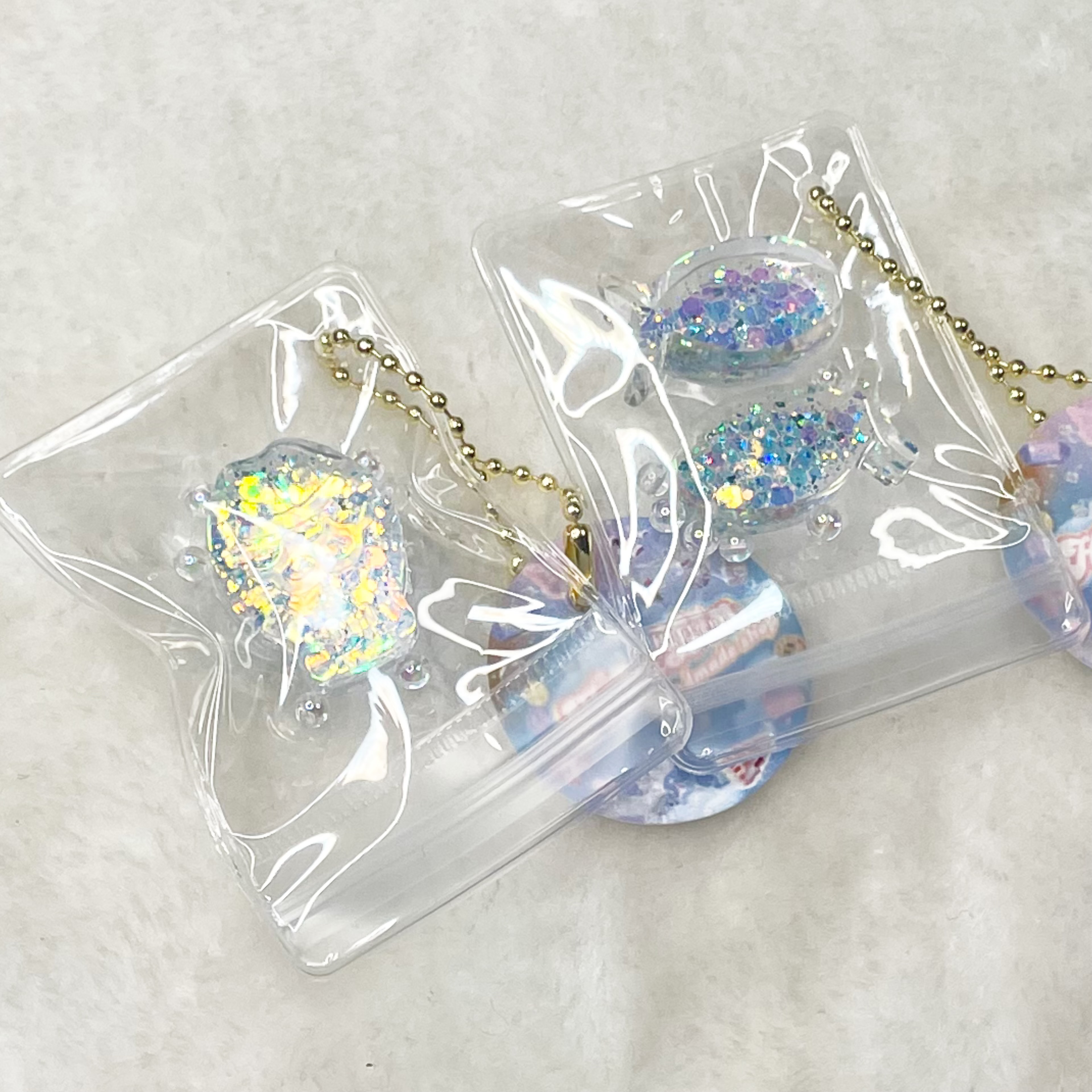 透明閃亮亮迷你雙層鯛魚燒｜二入小魚