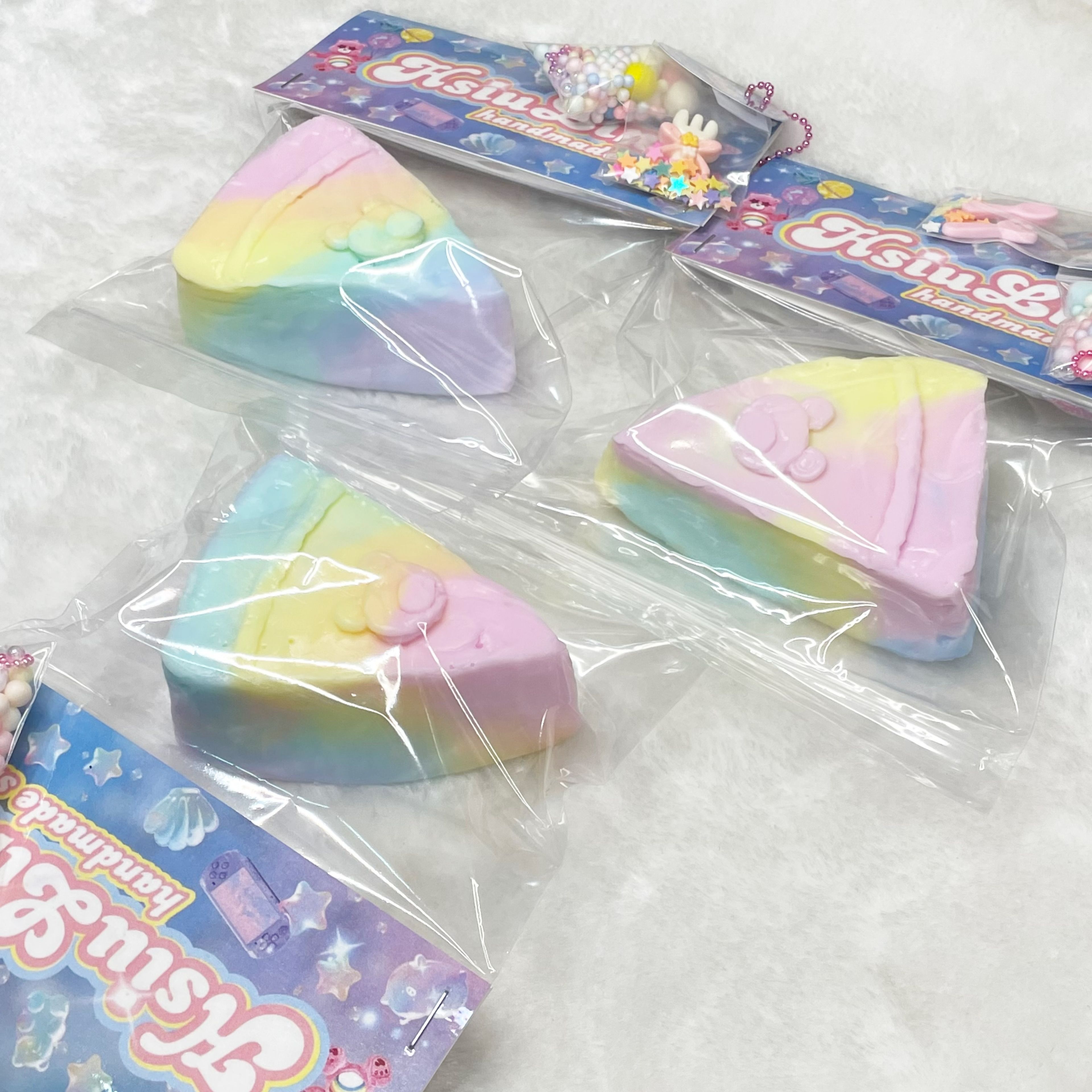 彩色小熊三角蛋糕